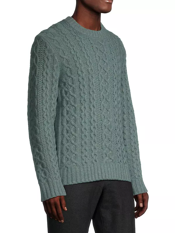 Shop Vince Aran Wool & Cashmere Cable-Knit Sweater | Saks Fifth Avenue