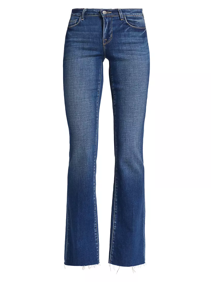 Shop L'AGENCE Sneeki Low-Rise Straight-Leg Jeans | Saks Fifth Avenue
