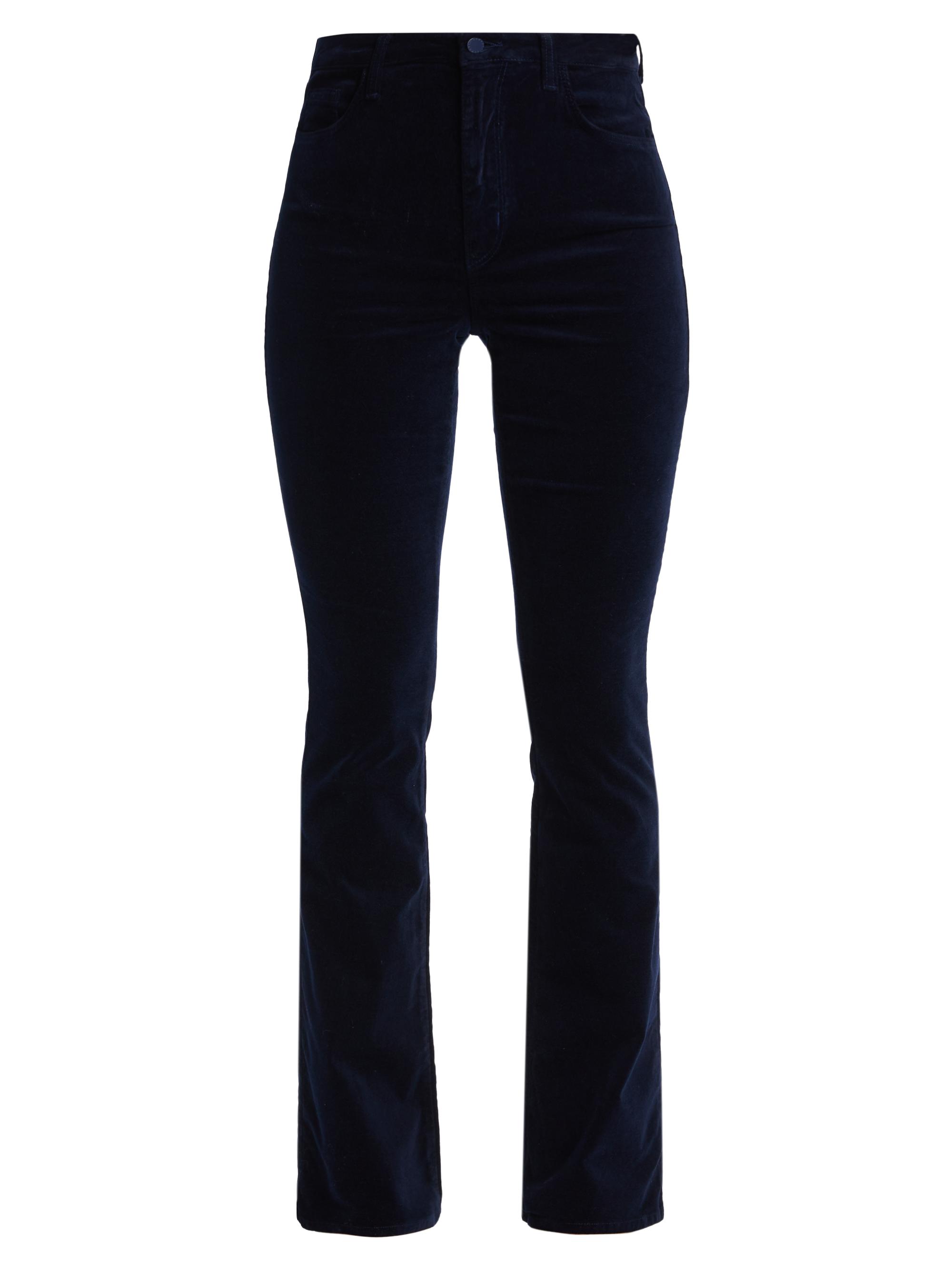 L'AGENCE Women's Stevie Velvet High-Rise Boot-Cut Pants - Dark Navy