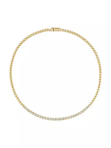 14K Yellow Gold & 2.2 TCW Diamond Tennis Necklace