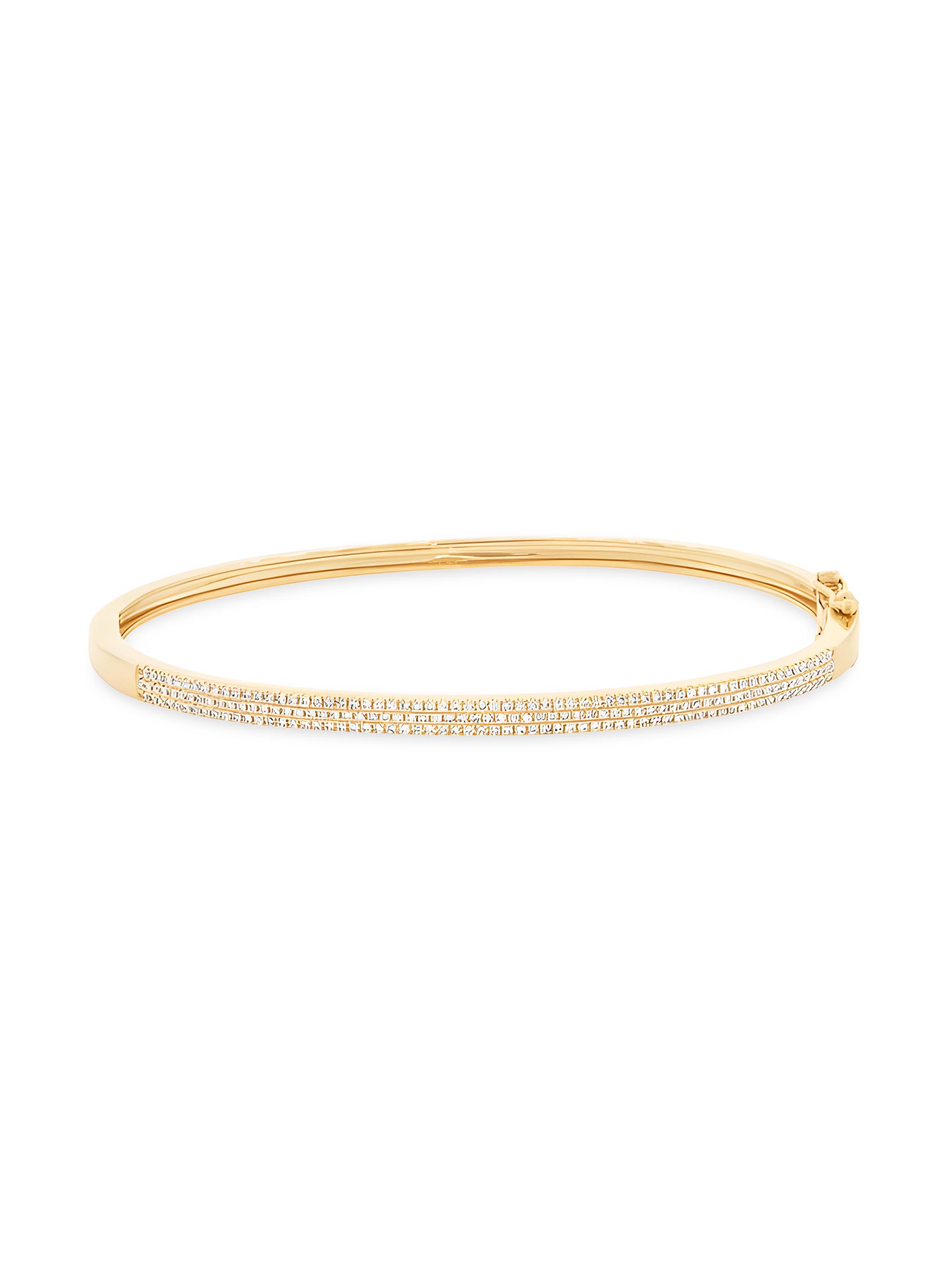 Stephanie Gottlieb Women's 14K White Gold & 0.55 TCW Diamond Bangle - Yellow Gold