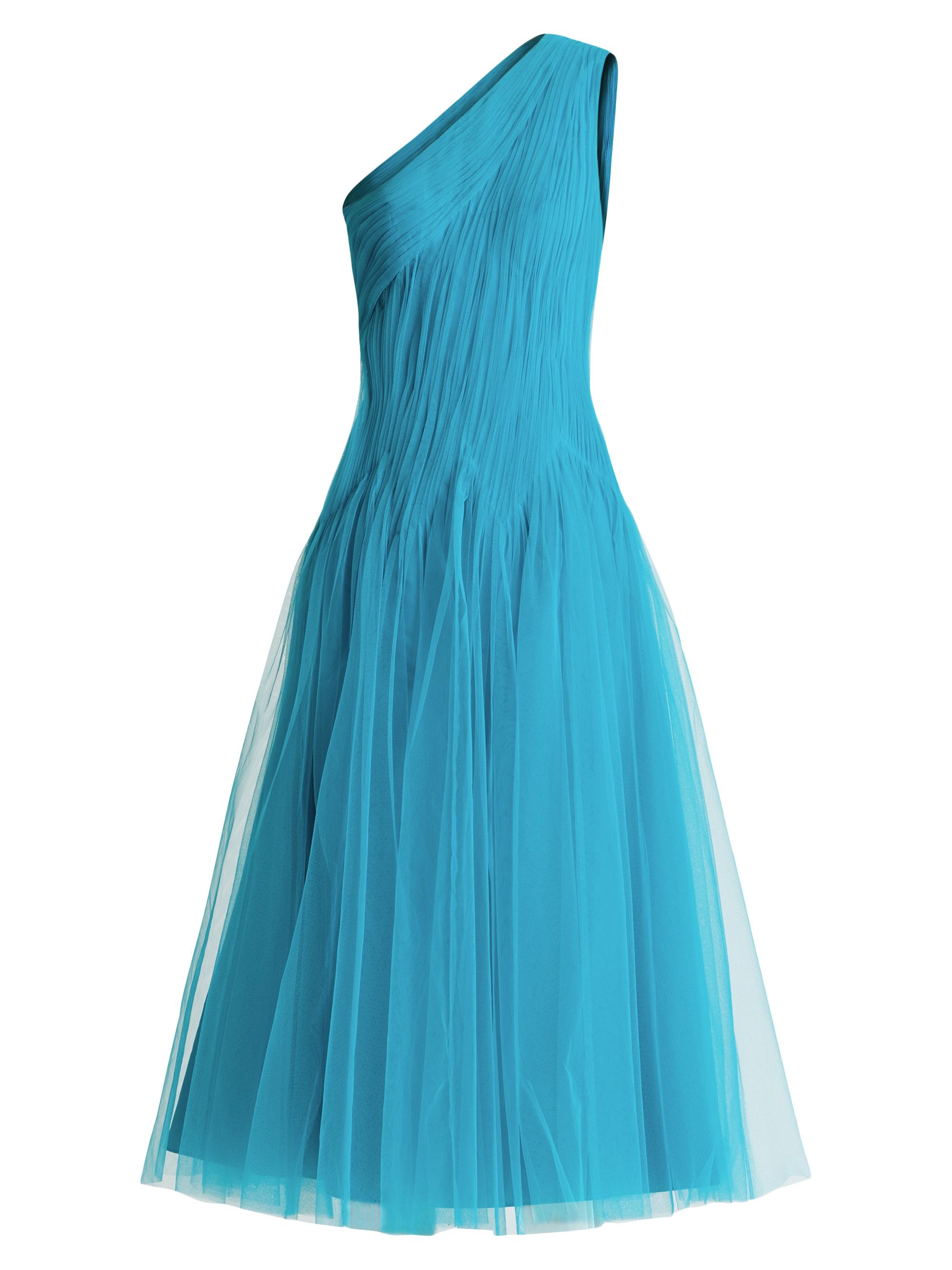 Zac Posen One-Shoulder Tulle Midi-Dress | Saks Fifth Avenue