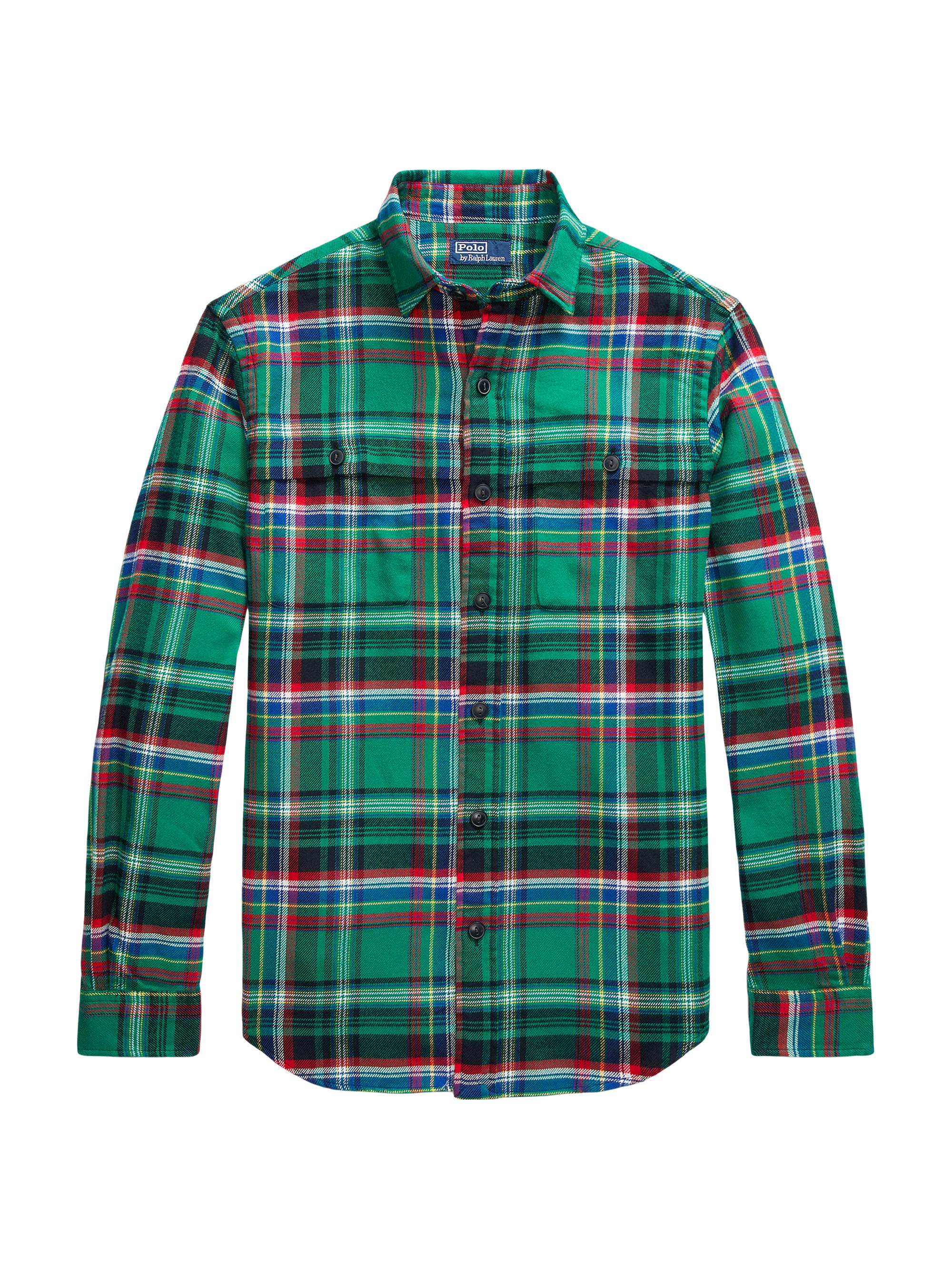 Polo Ralph Lauren Men's Ranch Plaid Button-Front Shirt - Green Black Multi