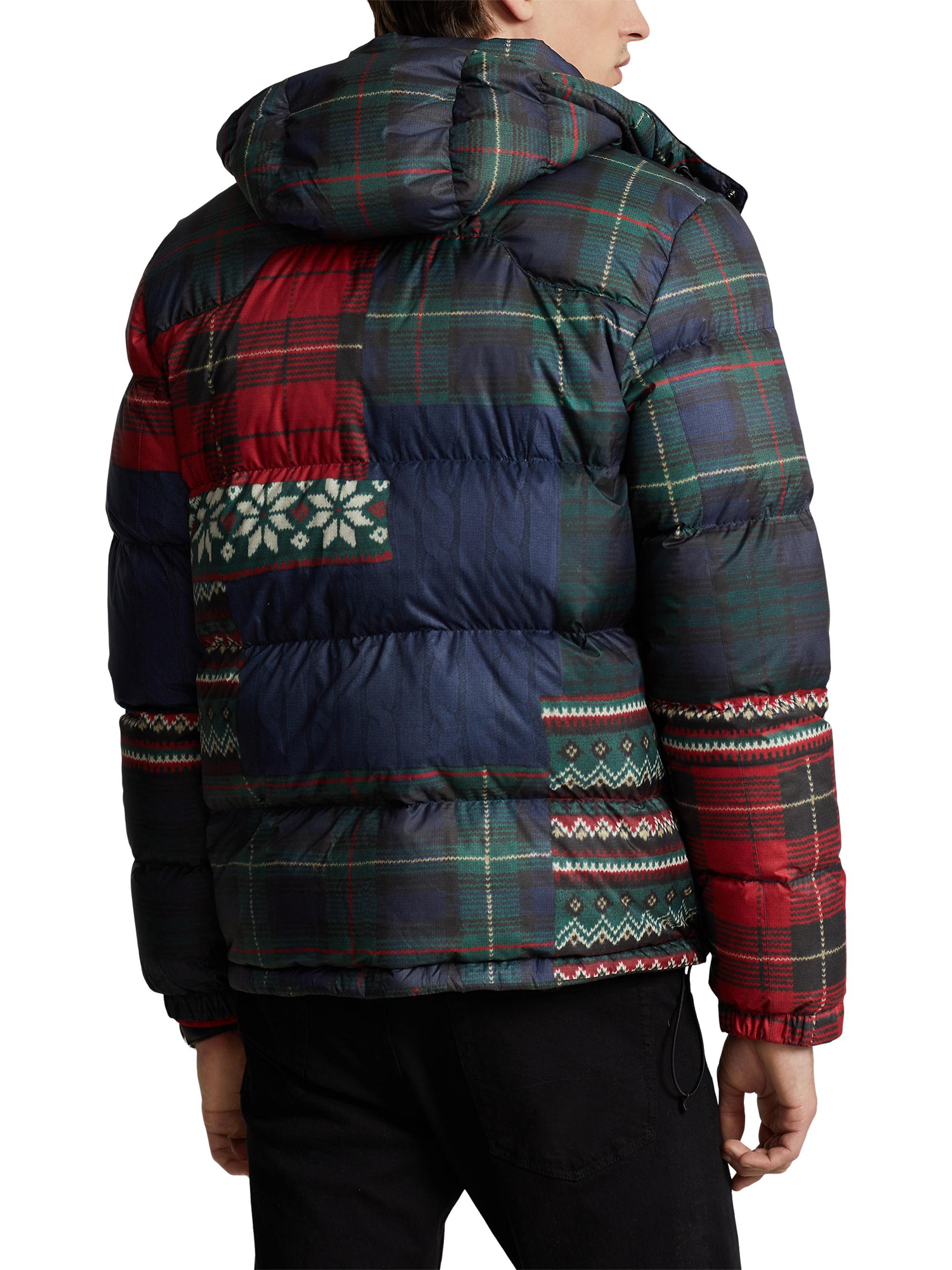 Polo Ralph Lauren Patchwork Hooded Down Jacket | Saks Fifth Avenue