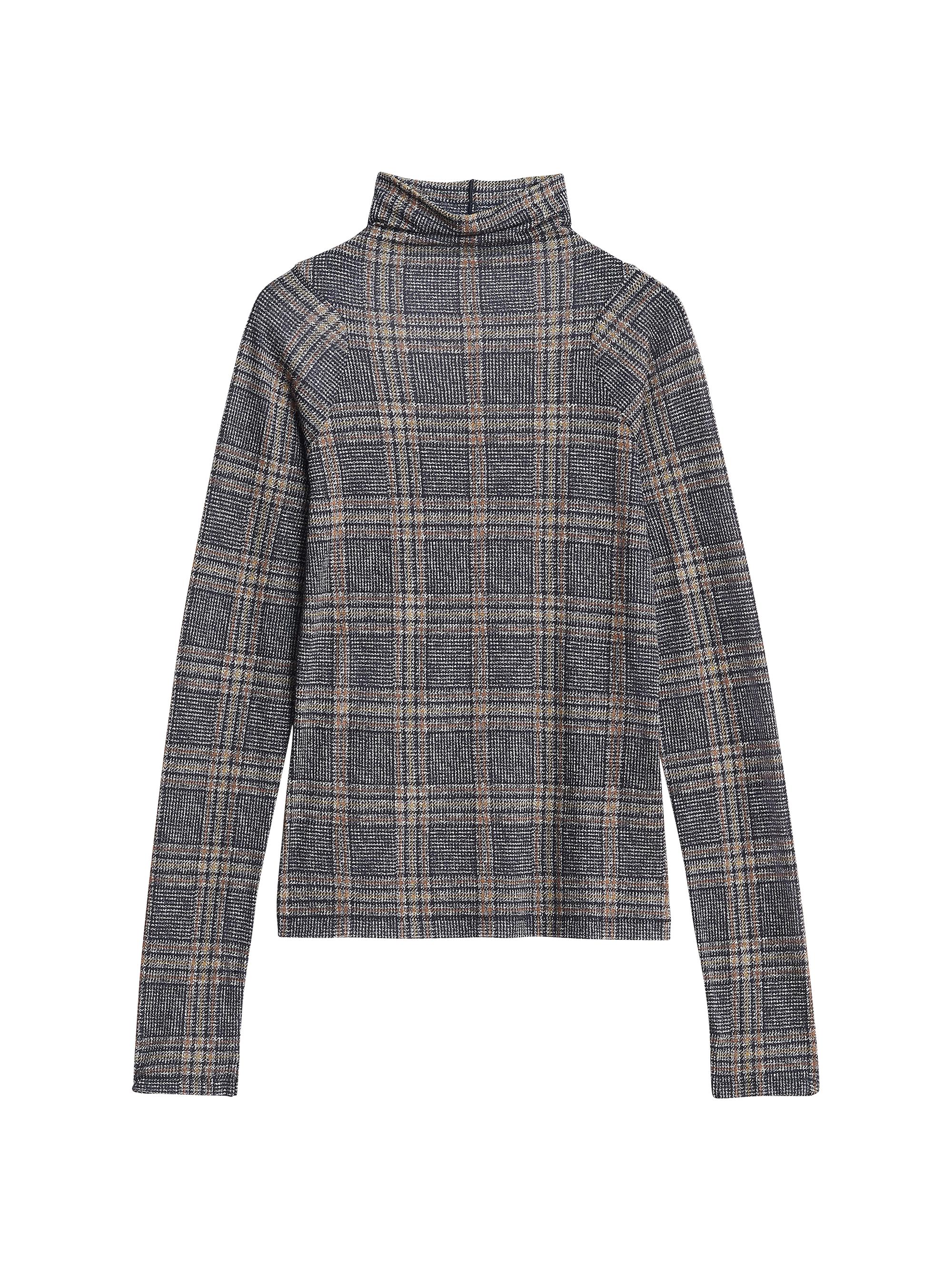rag bone Shaw Plaid Mock-Turtleneck Top Saks Fifth Avenue