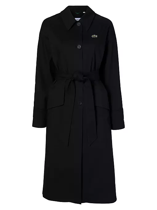 Lacoste X Bandier - belted cotton-blend trench coat