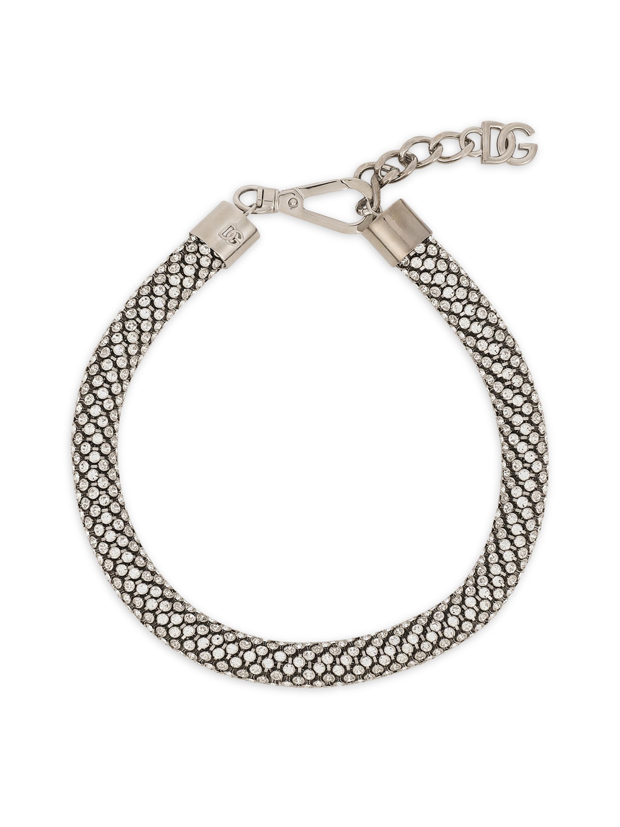 Dolce & Gabbana Women's Silvertone & Glass Crystal Necklace - Silver