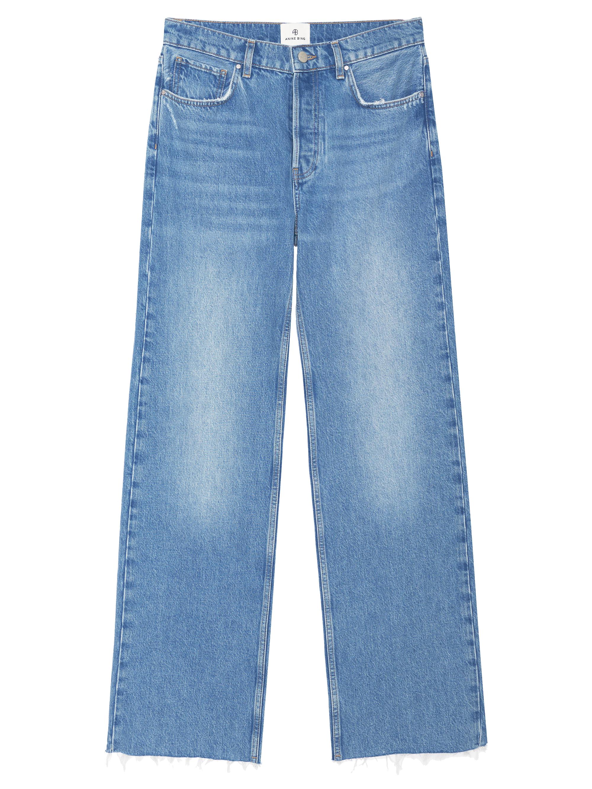 Anine Bing Women's Hugh Wide-Leg Jeans - Panama Blue