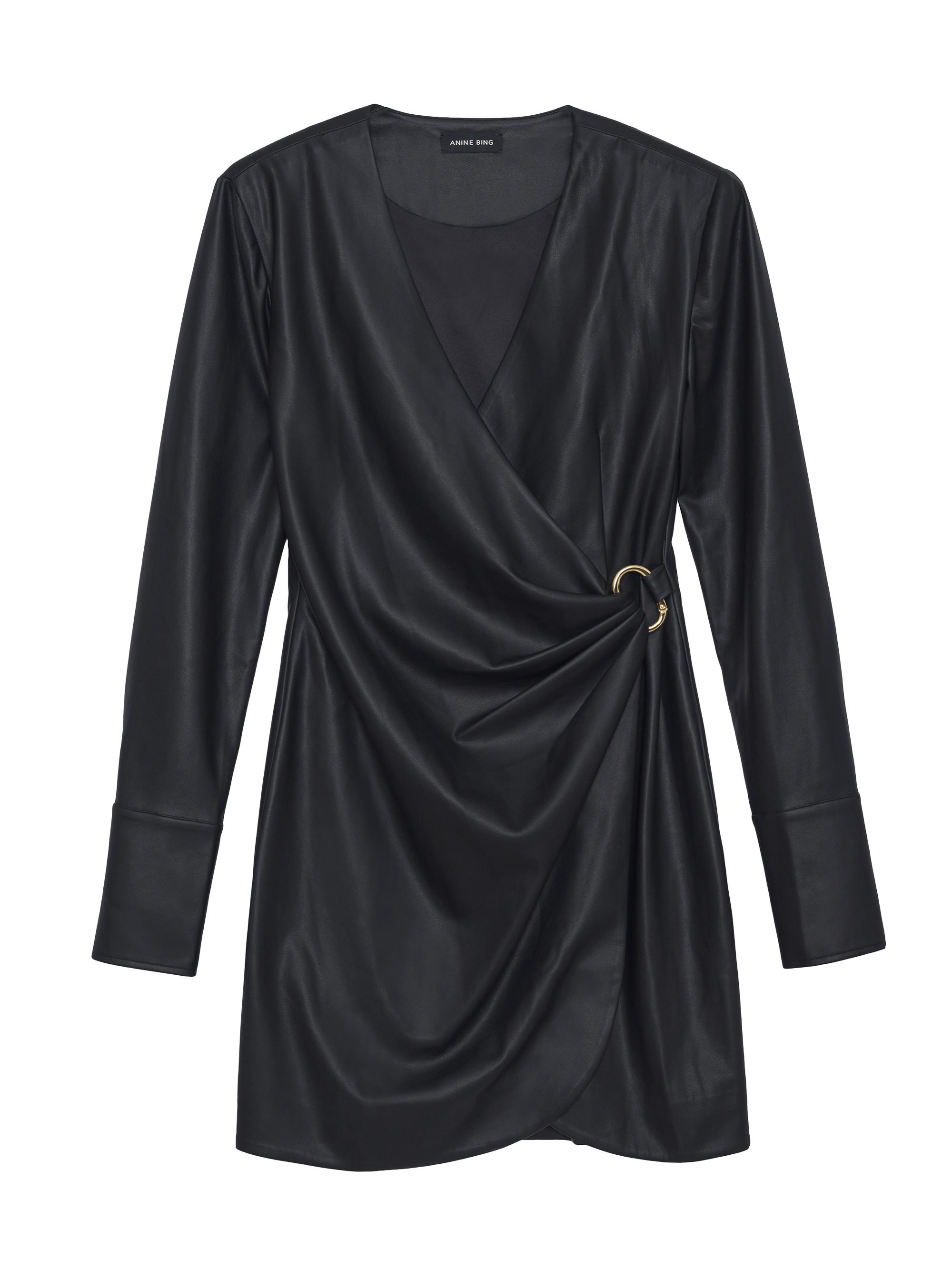 Anine Bing Joey Draped Satin Minidress | Saks Fifth Avenue