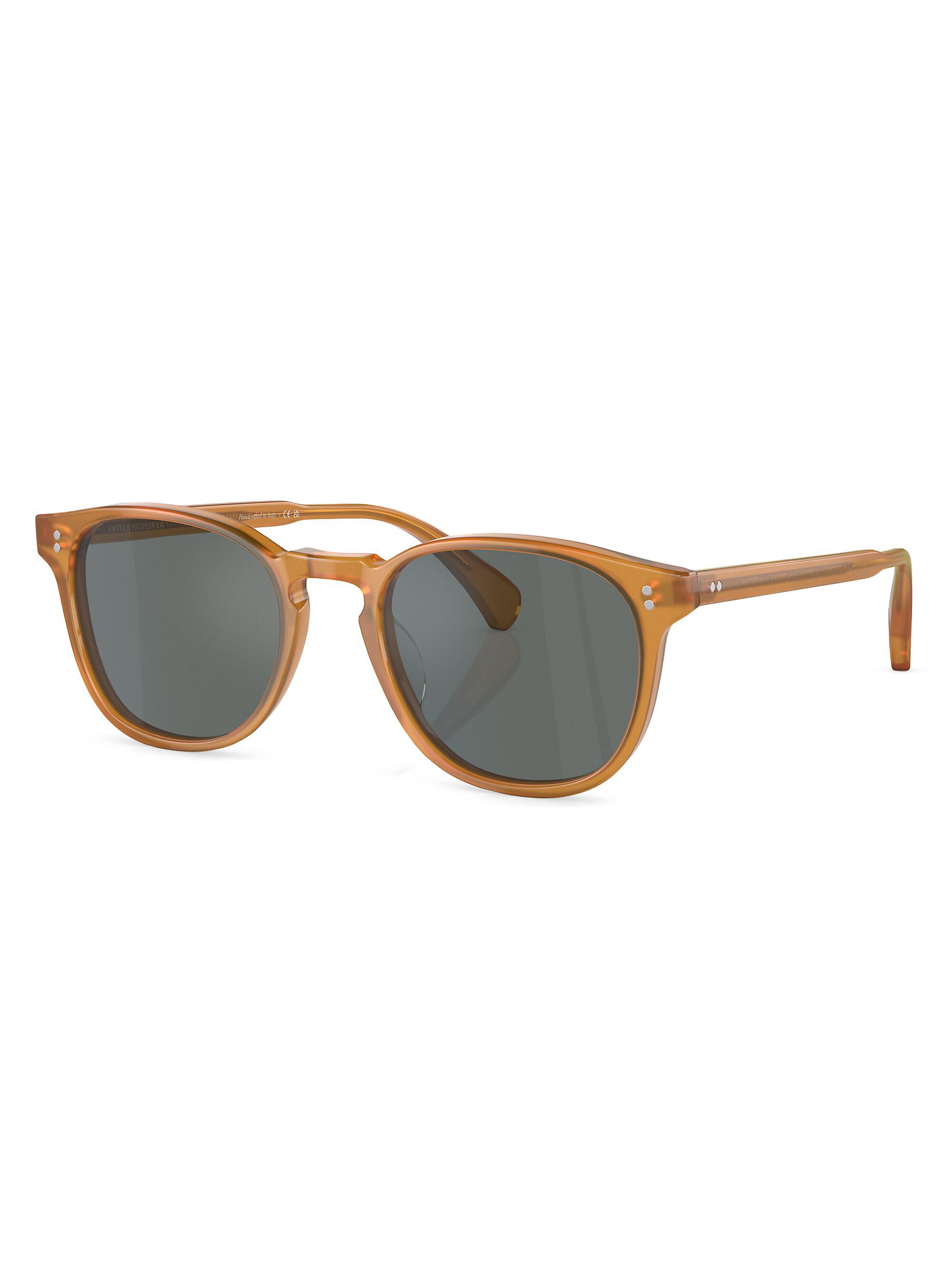 Oliver Peoples Men's Finley Esq. 53MM Round Sunglasses - Amber