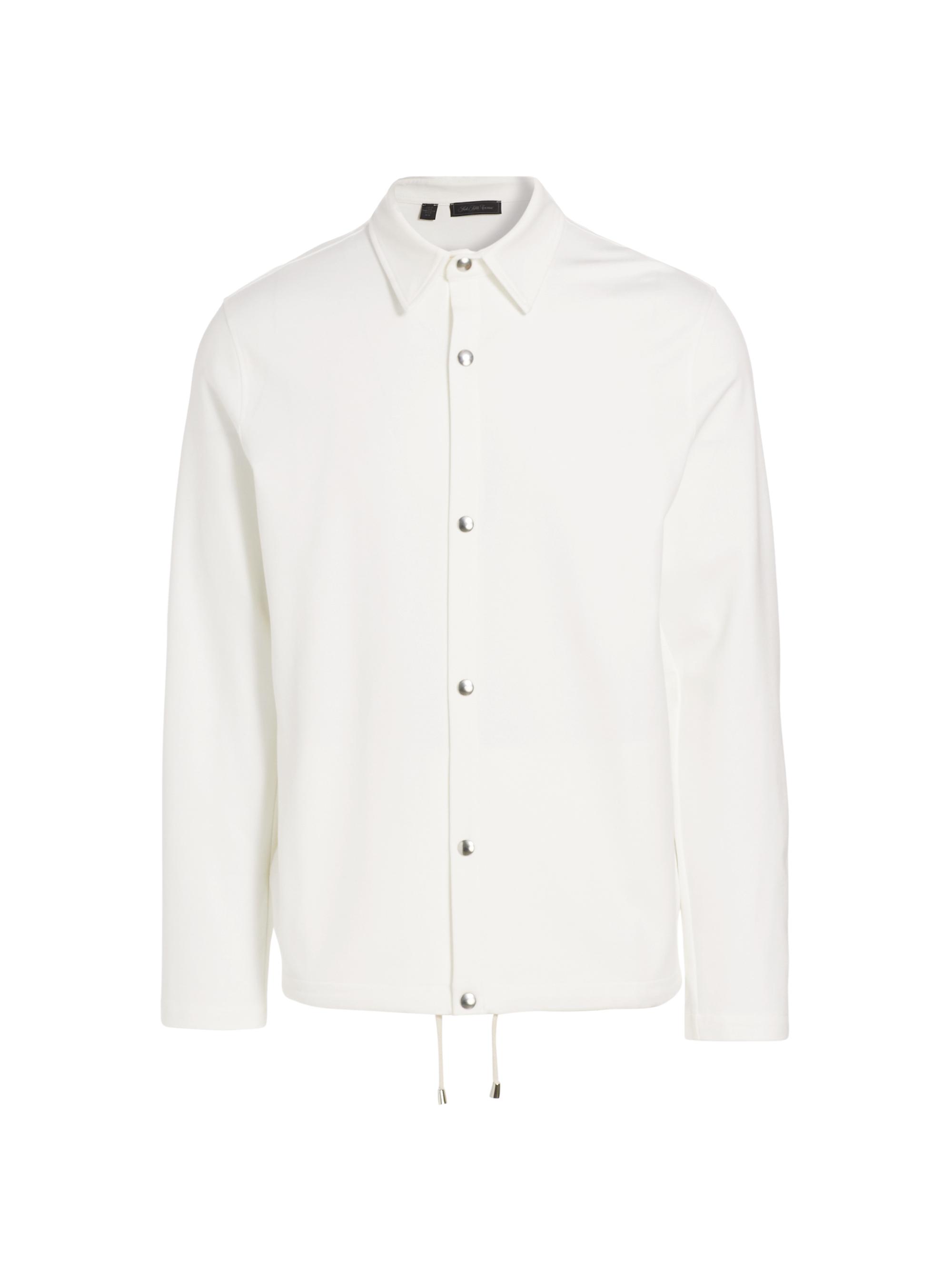 Saks Fifth Avenue Men's COLLECTION Knit Snap-Front Jacket - White