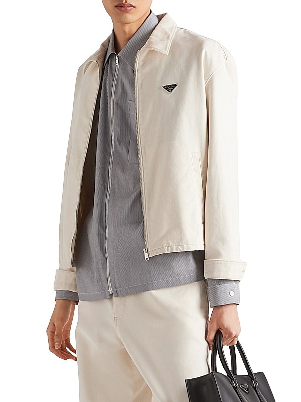 Shop Prada Velvet Denim Blouson Jacket | Saks Fifth Avenue Shop Prada Velvet Denim Blouson Jacket | Saks Fifth Avenue