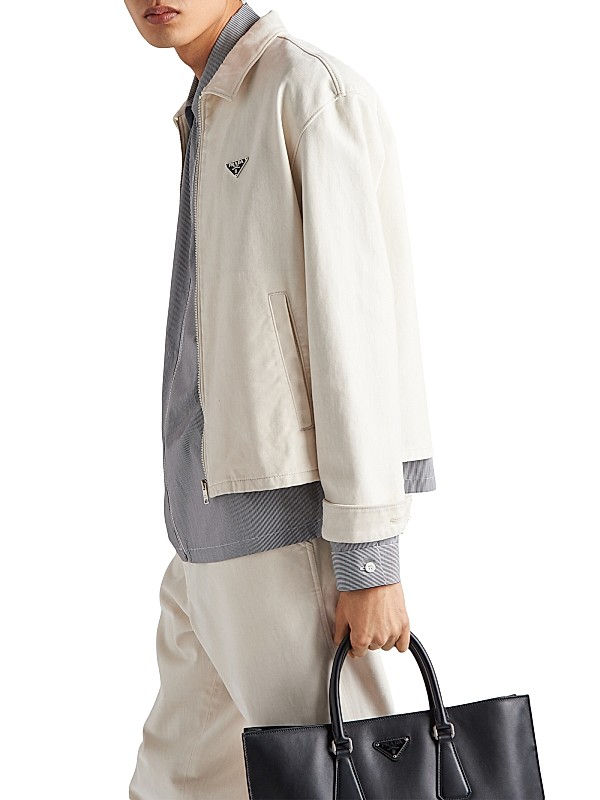 Shop Prada Velvet Denim Blouson Jacket | Saks Fifth Avenue Shop Prada Velvet Denim Blouson Jacket | Saks Fifth Avenue