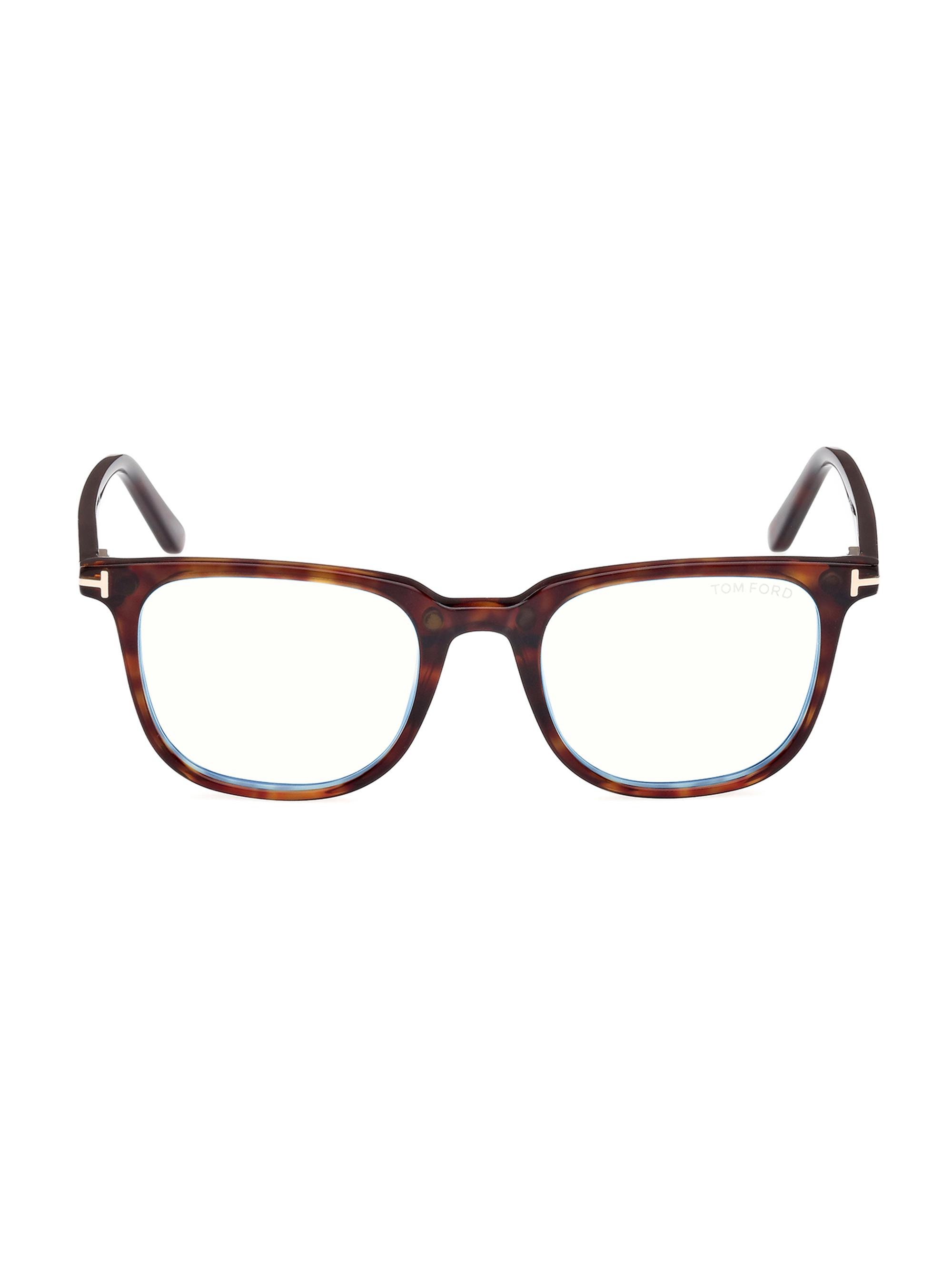 TOM FORD Women's 50MM Square Clip-On Glasses - Classic Havana Blue