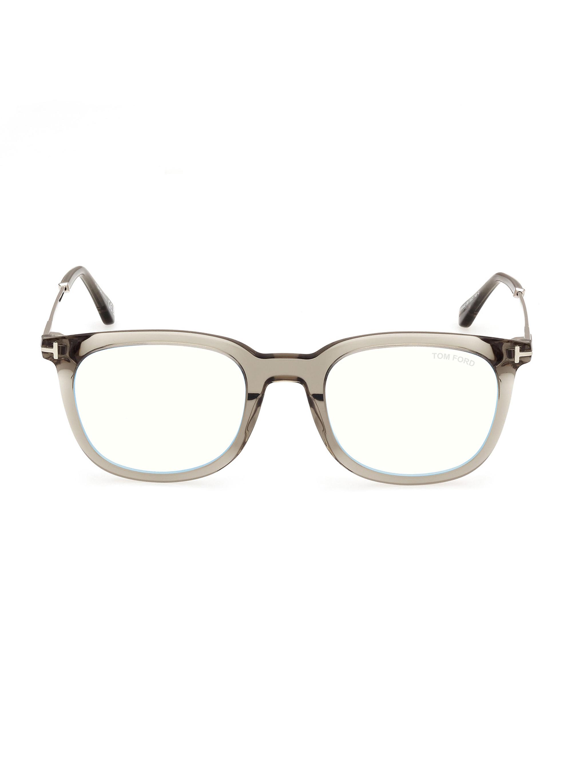 TOM FORD Women's 50MM Rectangular Eyeglasses - Transparent Olive Blue