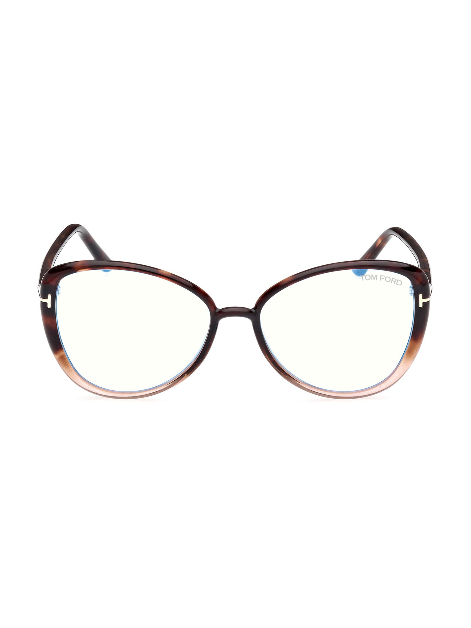 TOM FORD Women's 55MM Cat-Eye Eyeglasses - Vintage Rose Havana Blue