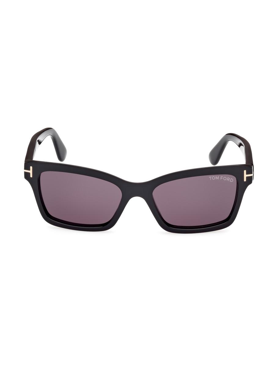 【関税＆送料込み】Tom Ford Esme Rectangular Sunglasses Tom Ford Esme TR XXL (50 - 23) with Grey lenses and Black