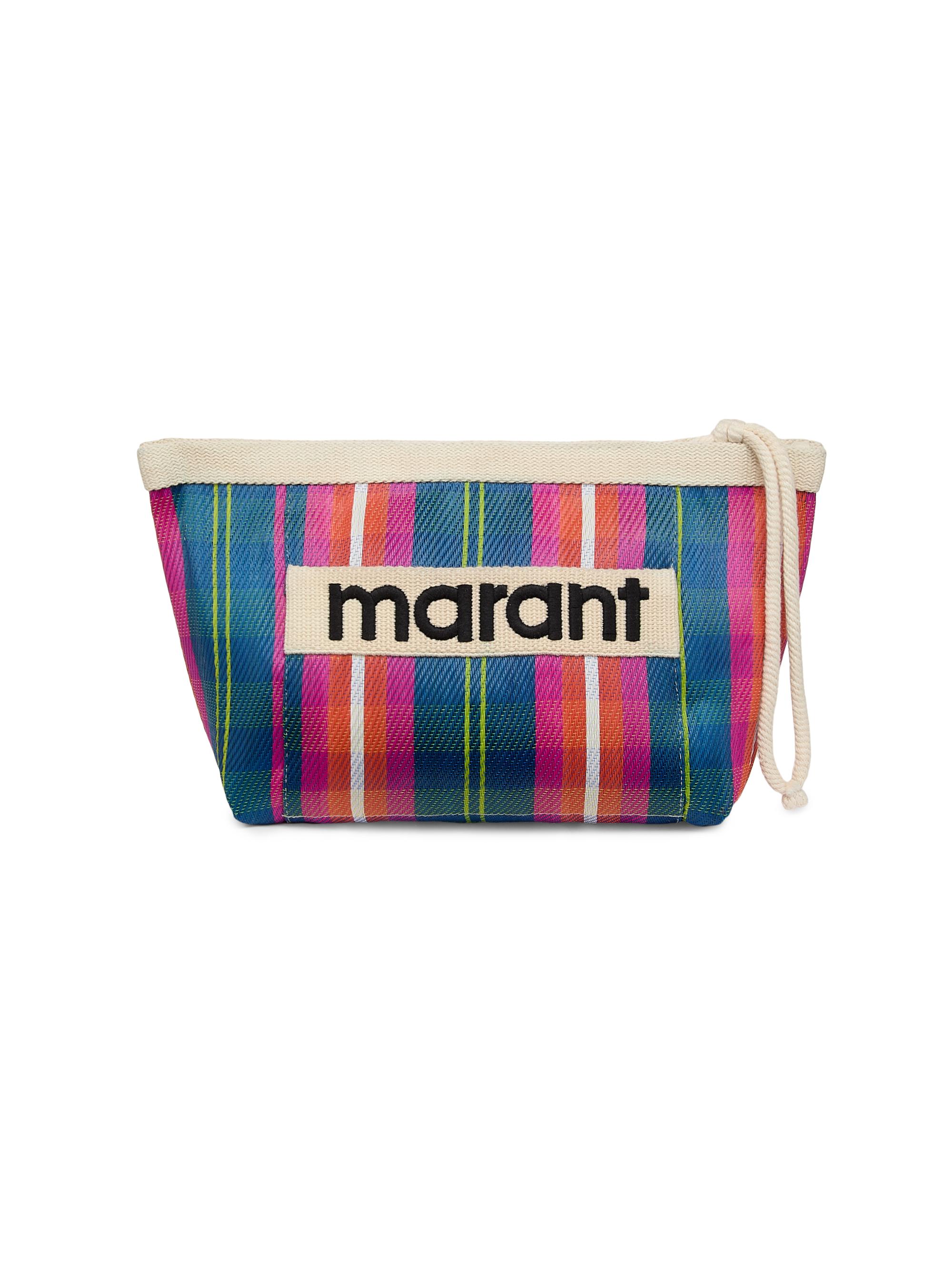 Isabel Marant Women's Powden Striped Logo Pouch - Navy Orange