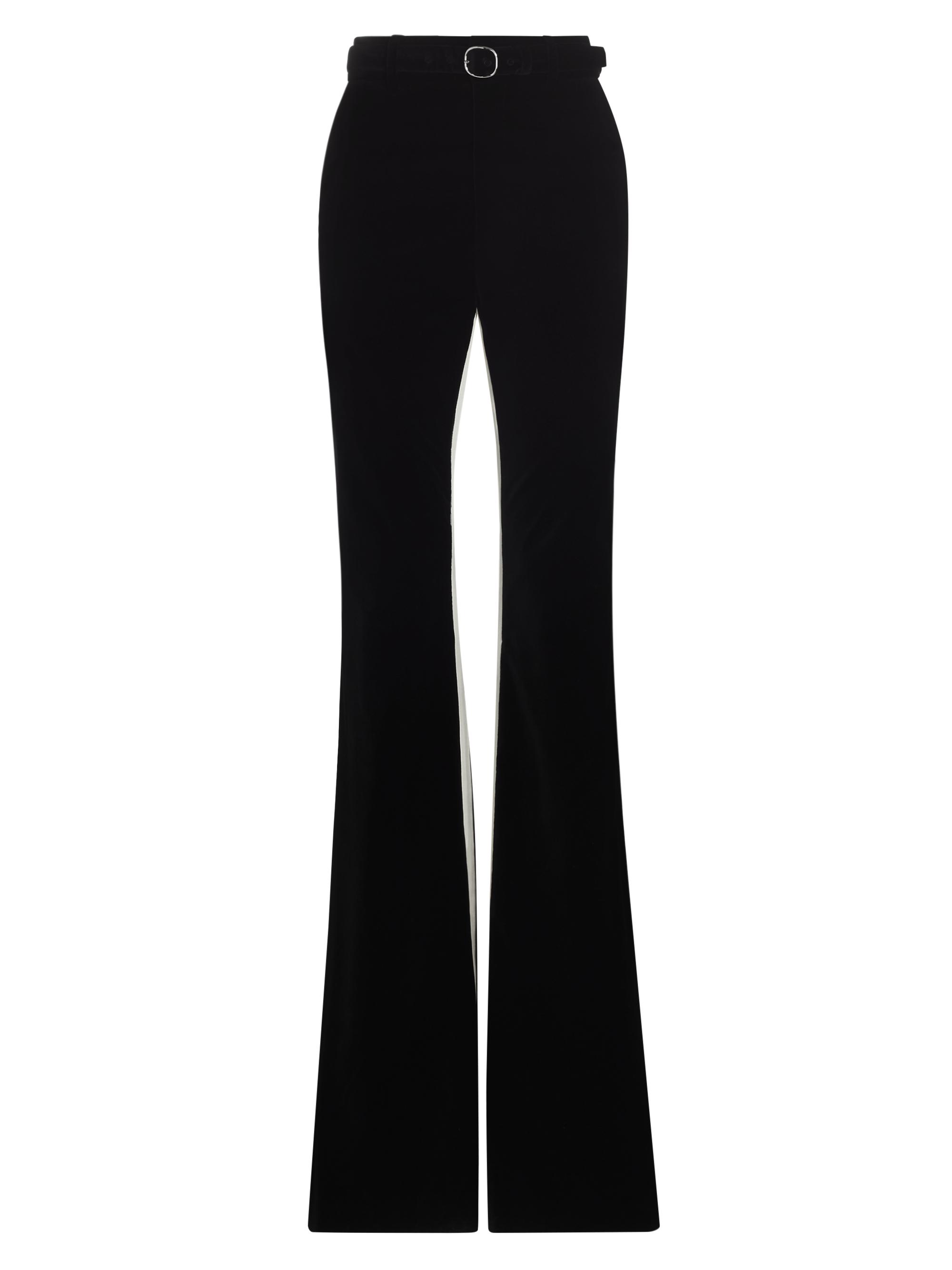 Proenza Schouler Women's Velvet Belted Suiting Pants - Black Multi
