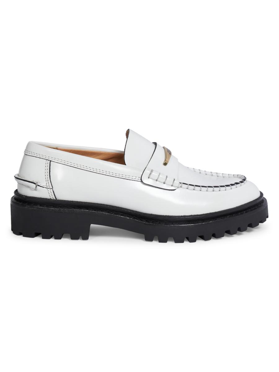Shop Isabel Marant Frezza Leather Loafers | Saks Fifth Avenue