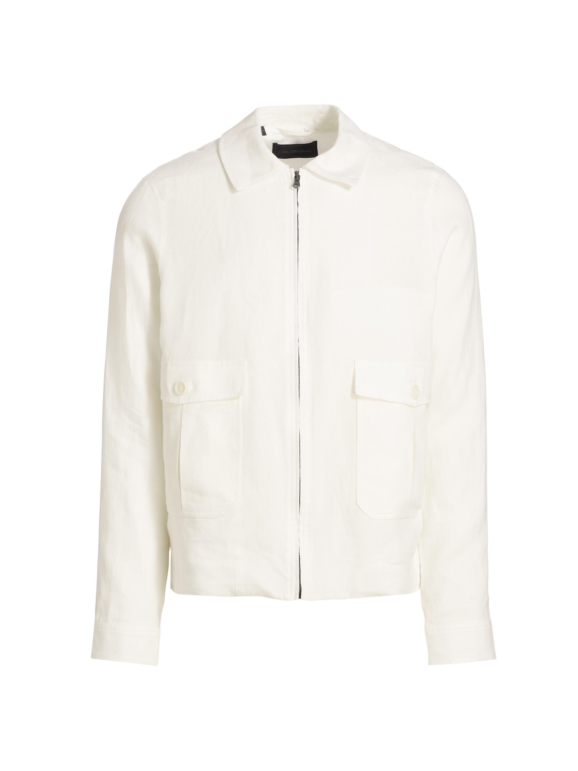 Saks Fifth Avenue Men's COLLECTION Herrington Linen Jacket - Snow White