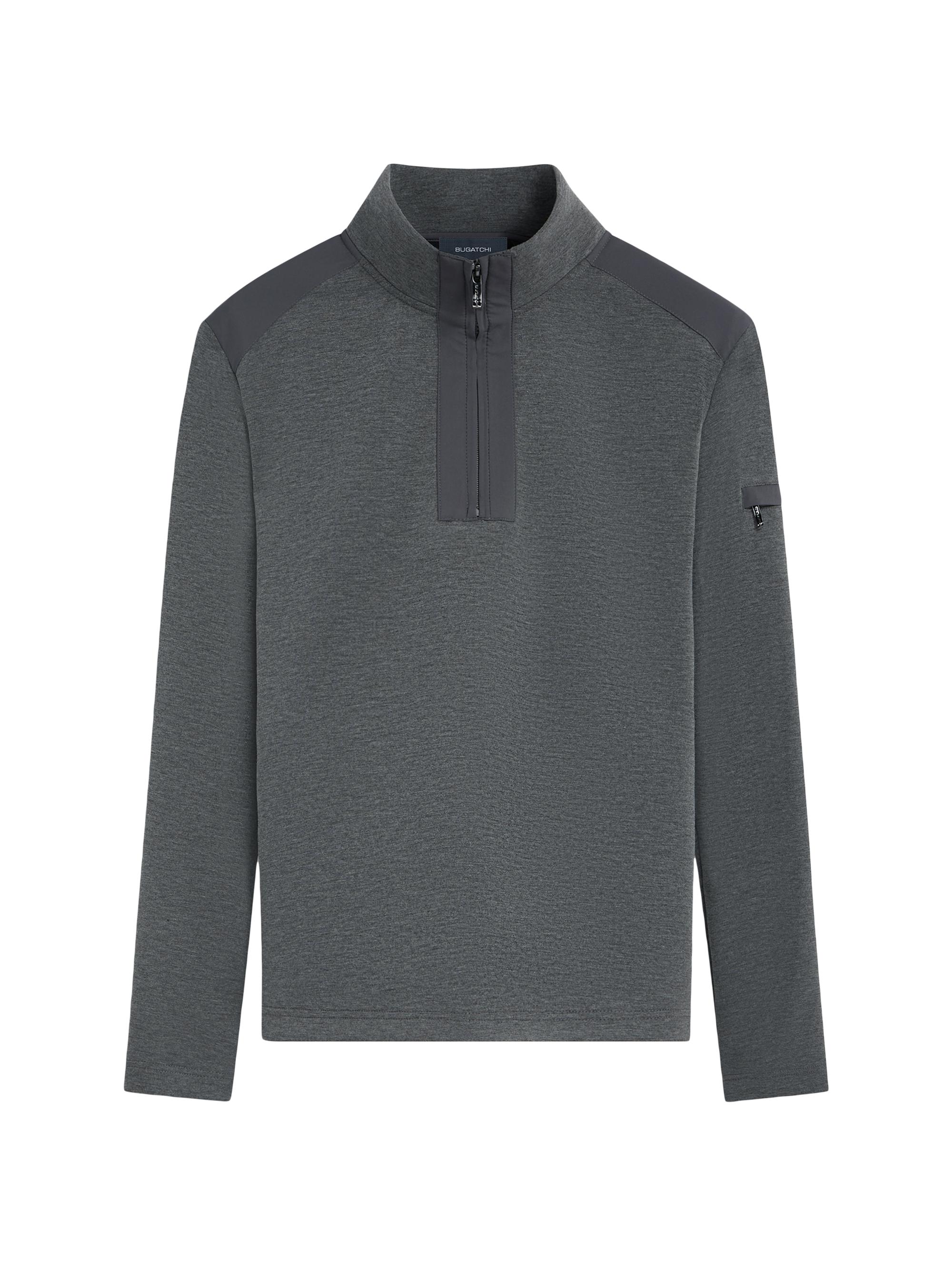 Bugatchi Men's Quarter-Zip Long-Sleeve Sweater - Anthracite