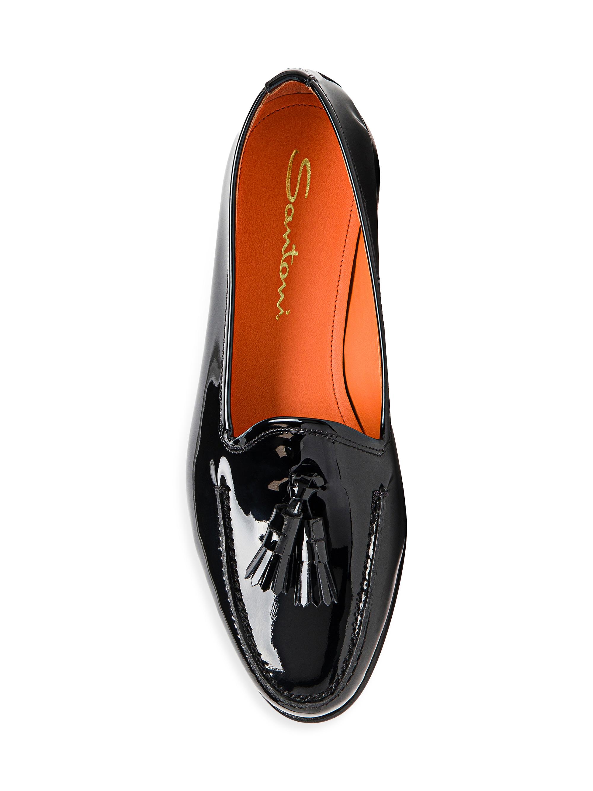 Santoni Andrea Patent Leather Tassel Loafers | Saks Fifth Avenue