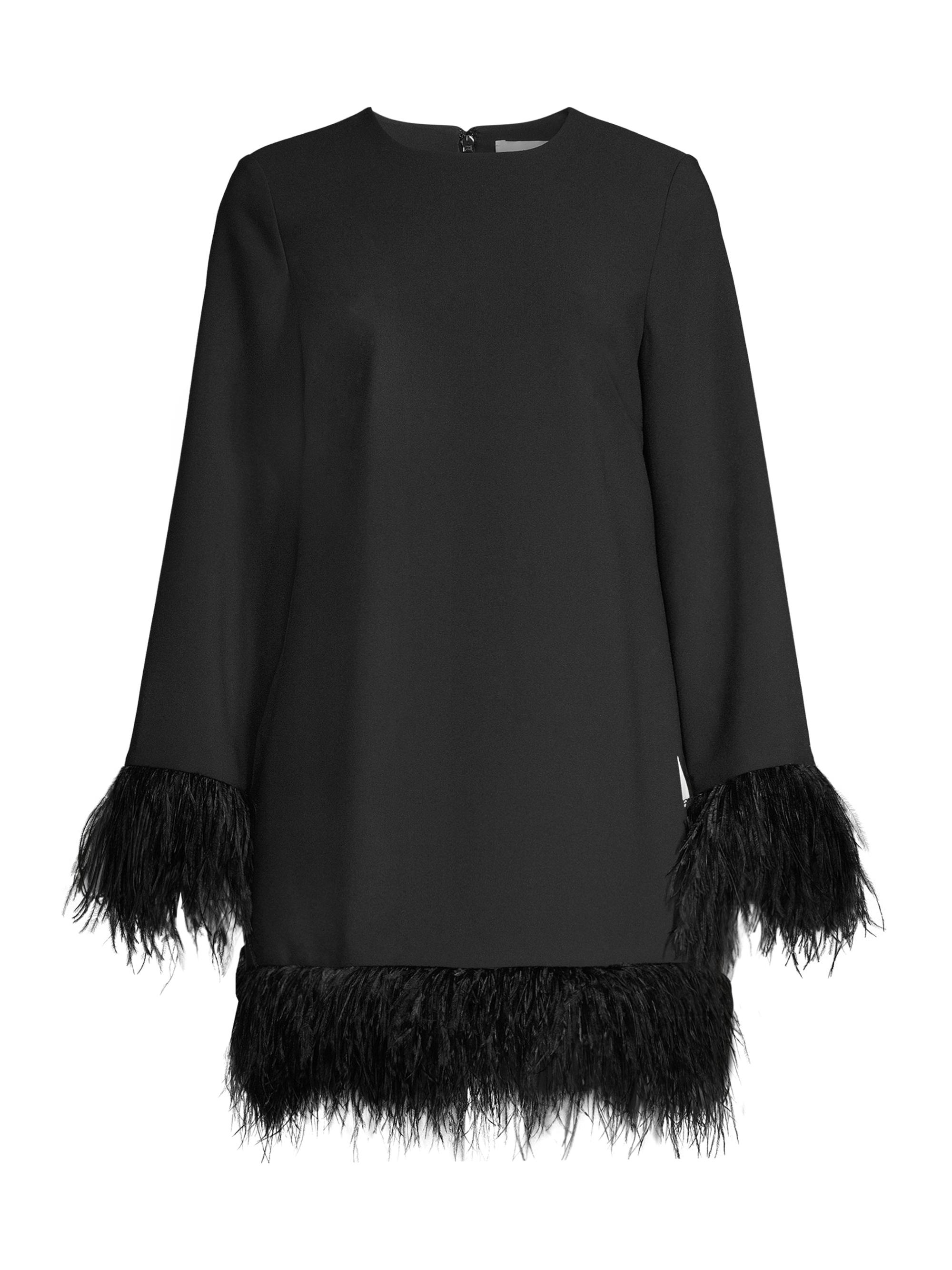 Likely Women's Marullo Long-Sleeve Feather Minidress - Black