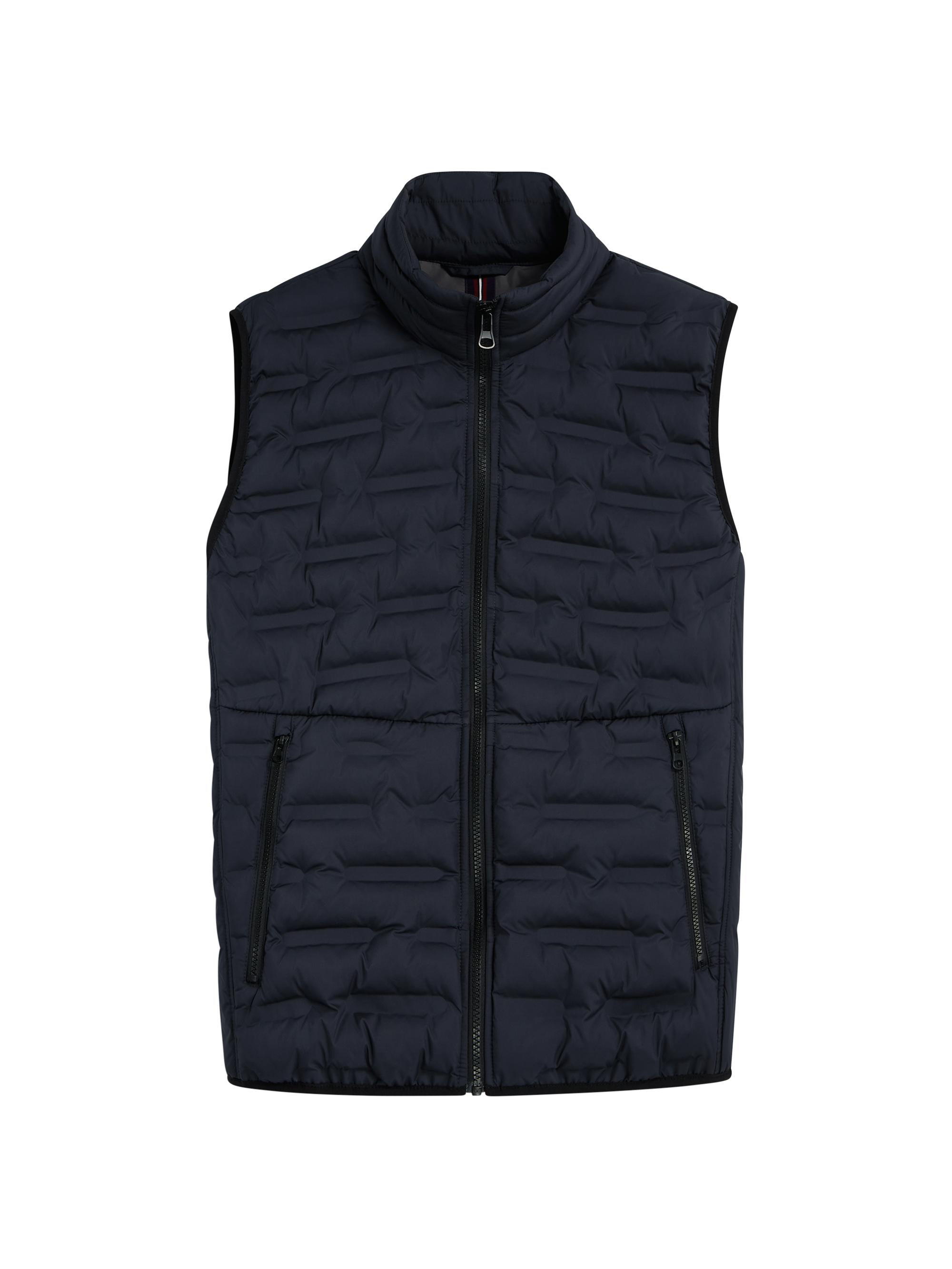 Bugatchi Men's Zip Quilted Vest - Navy