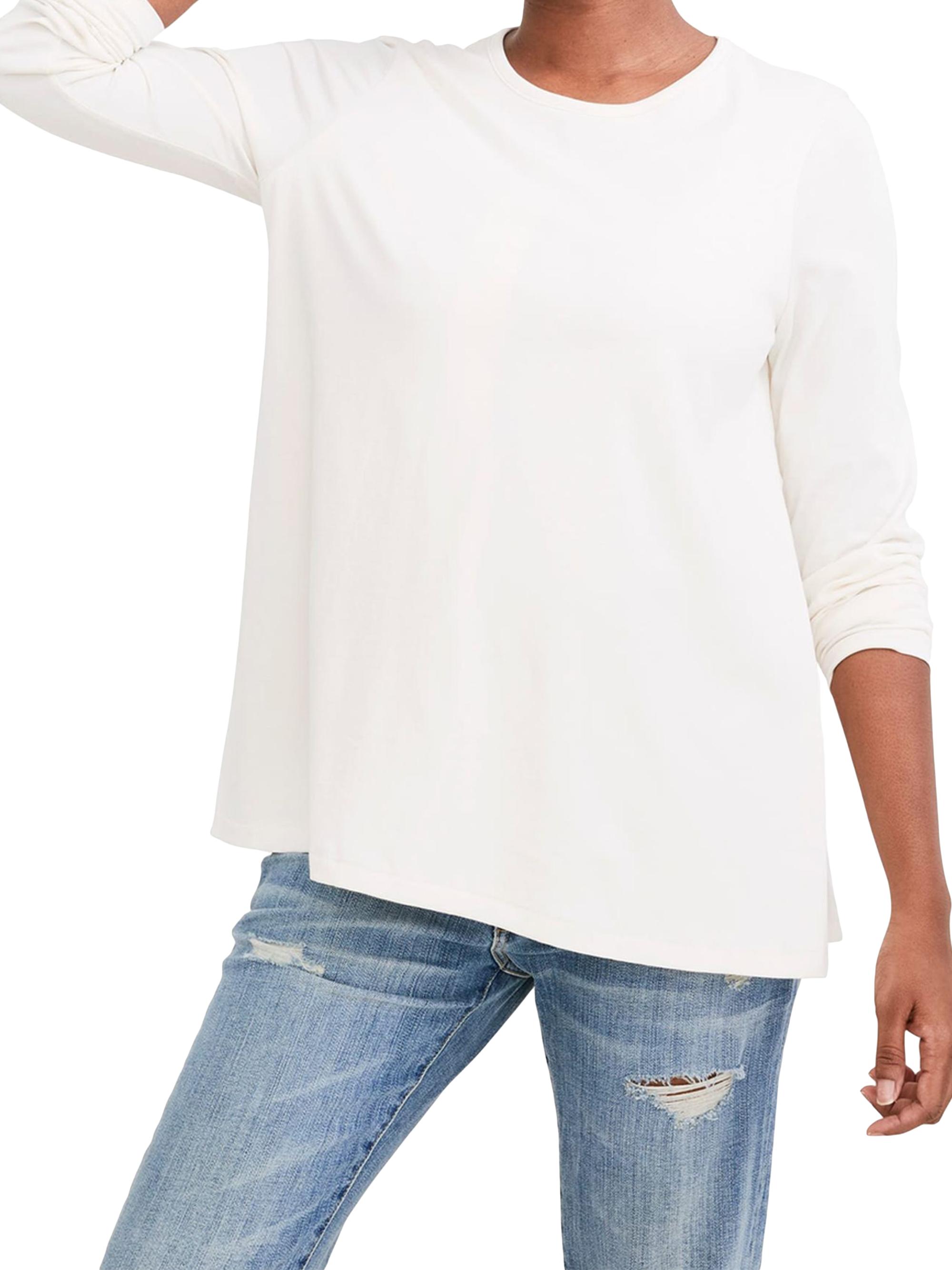 Hatch Women's The Long Sleeve Maternity T-Shirt - White