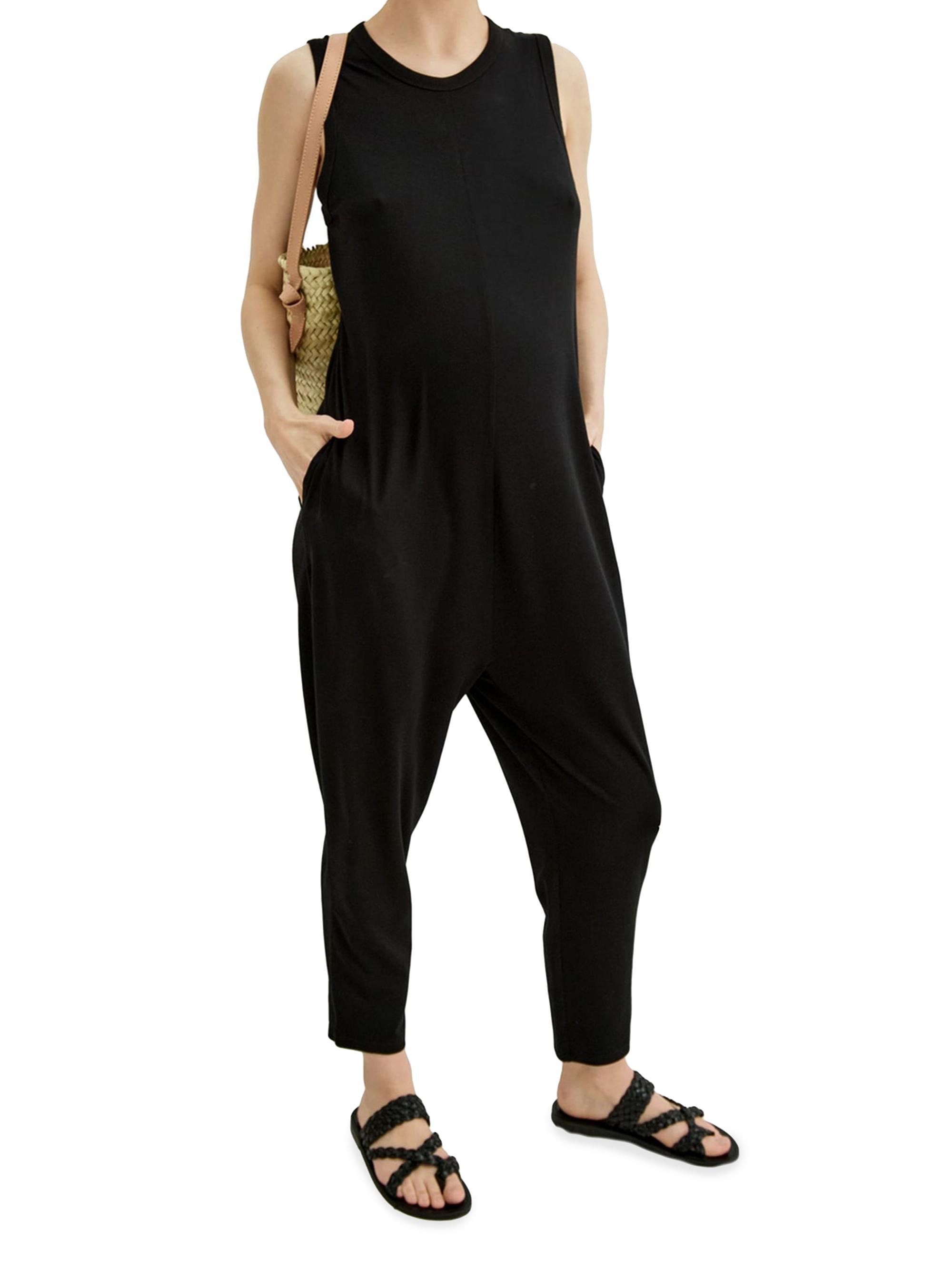Hatch Women's The Walkabout Maternity Nursing Friendly Jumper - Black