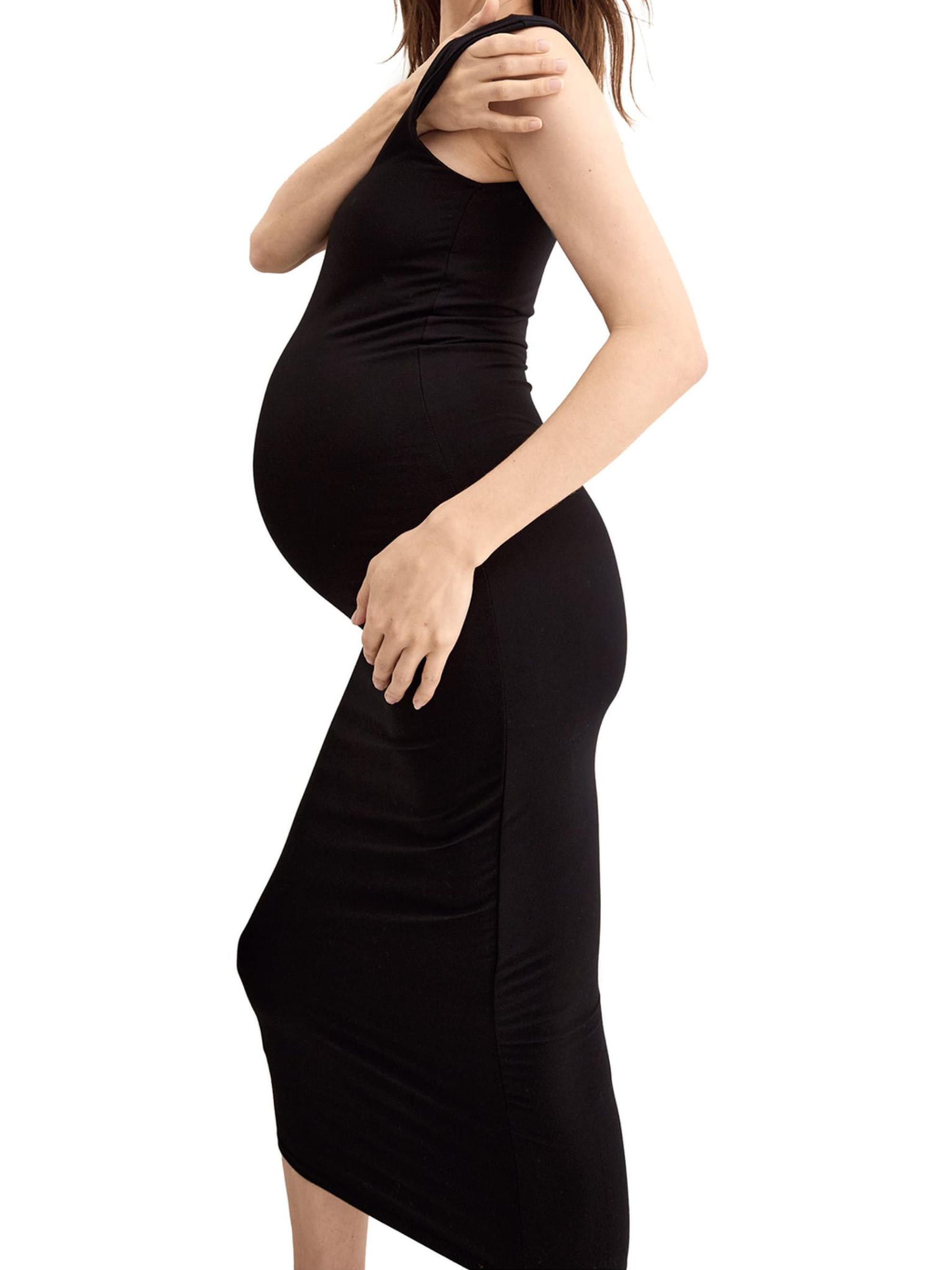 Hatch Women's The Maternity Body Midi Tank Dress - Black