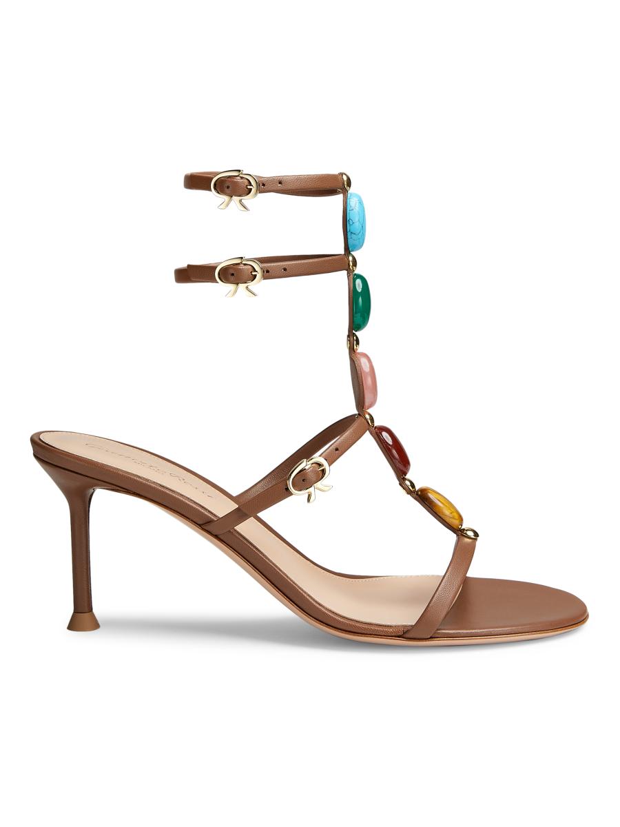 Gianvito Rossi Shanti 70MM Nappa Leather Sandals | Saks