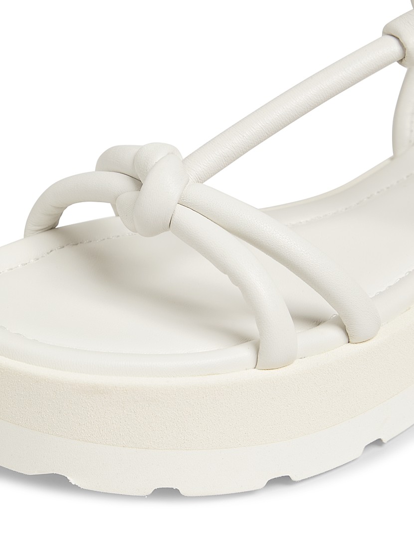 Shop Gianvito Rossi Marine Knotted Leather Platform Sandals Shop Gianvito Rossi Marine Knotted Leather Platform Sandals
