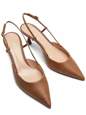 Gianvito Rossi Lindsay 65mm leather mules - Brown