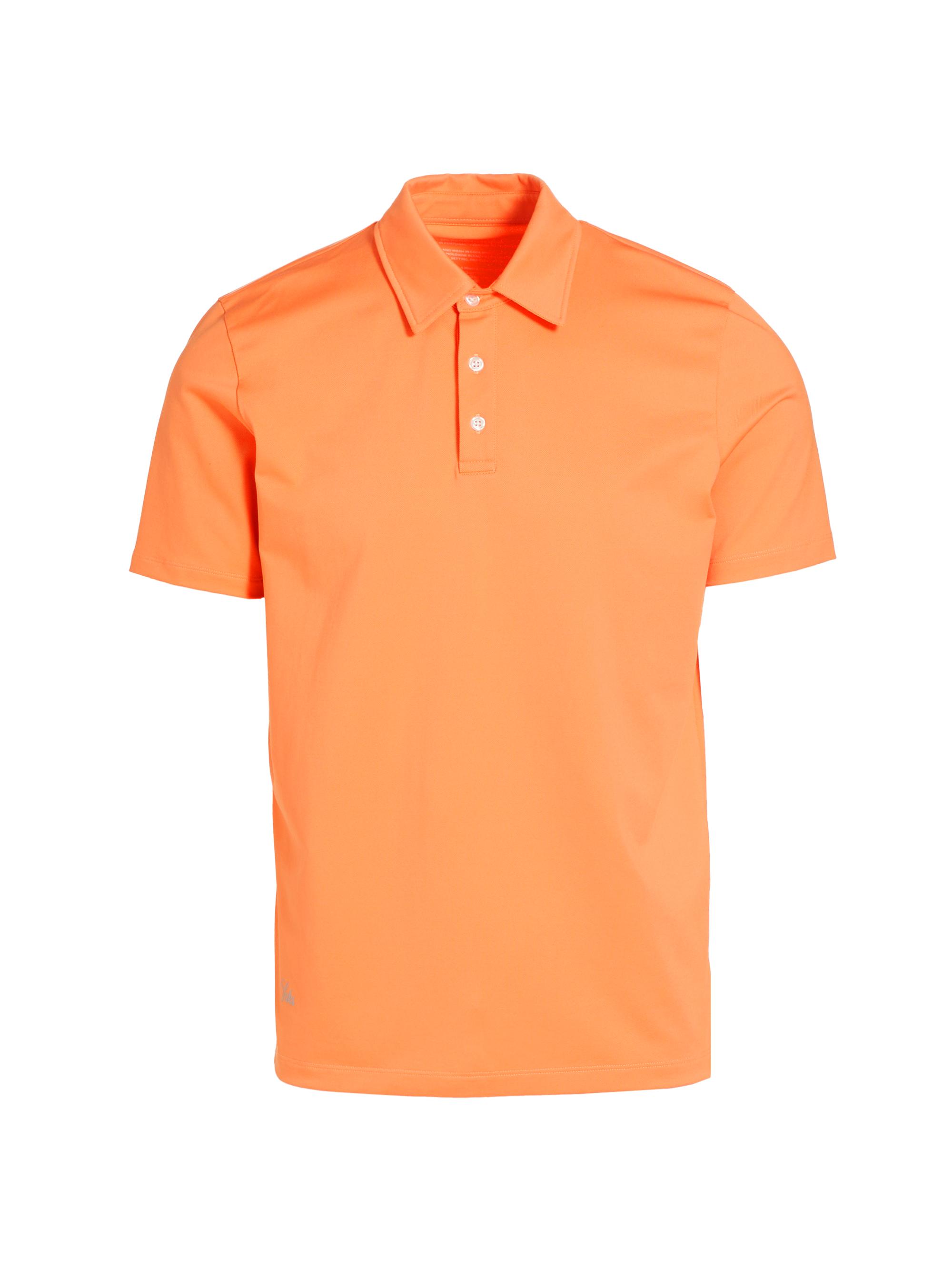Saks Fifth Avenue Men's Slim-Fit Active Polo Shirt - Tangerine