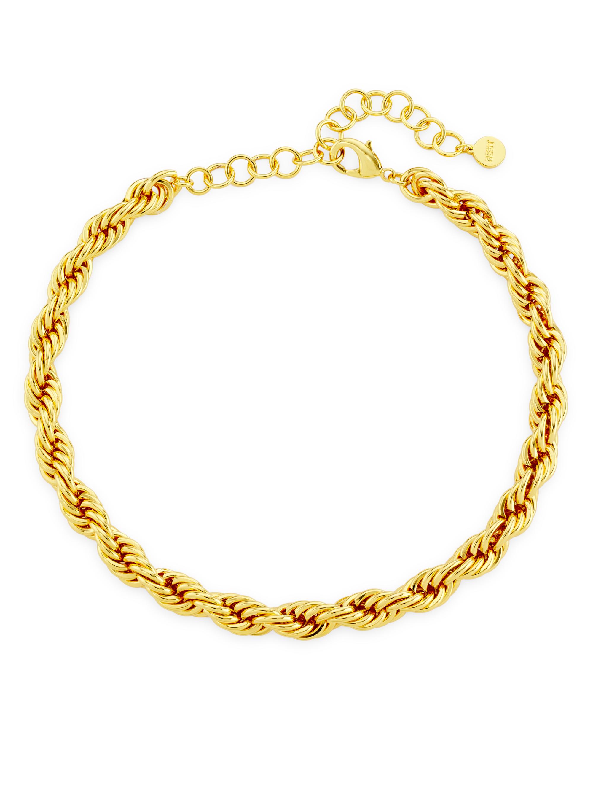 NEST Jewelry Women's 22K Gold-Plated Rope Chain Necklace - Yellow Gold