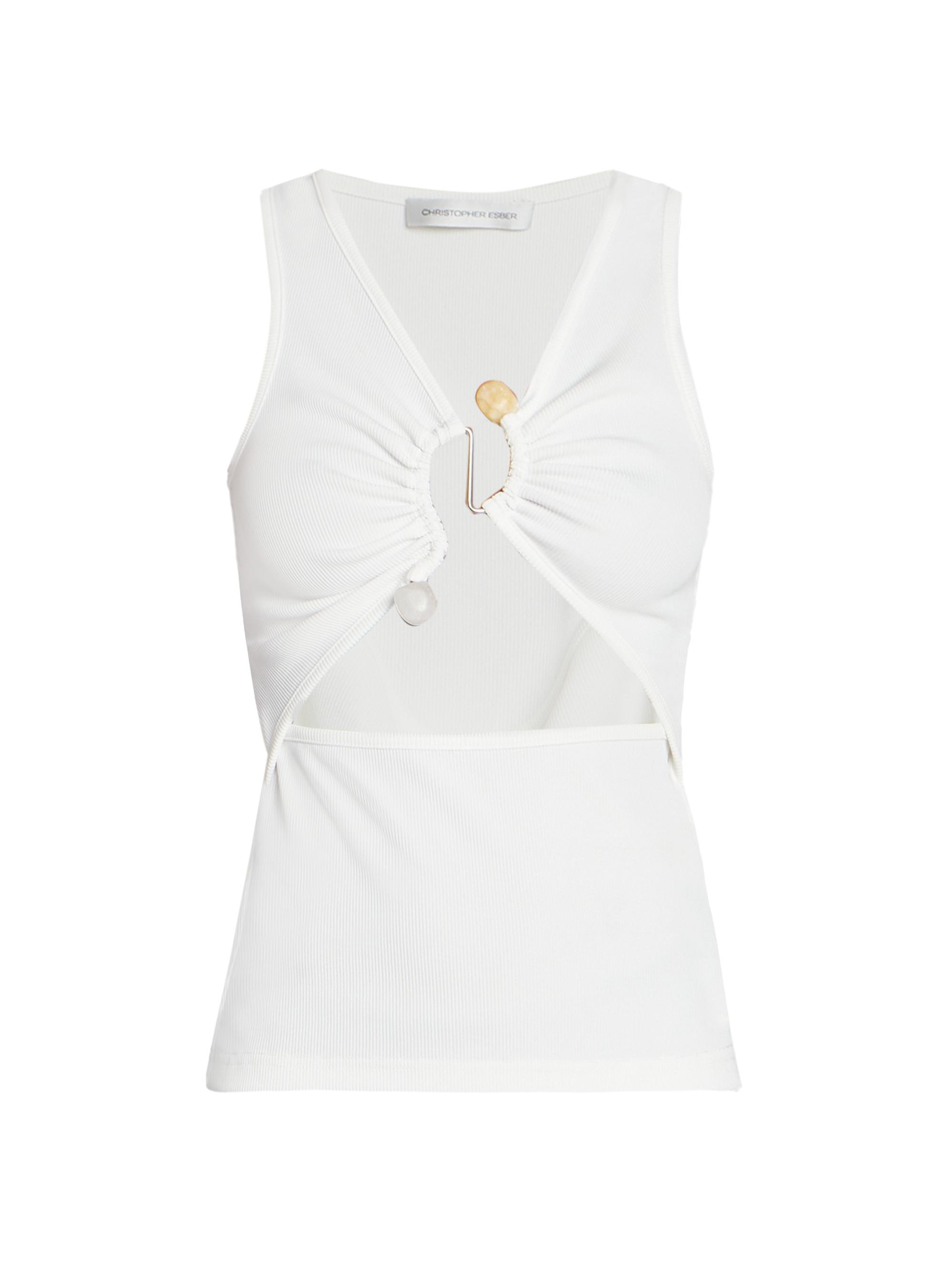 Christopher Esber Women's Callisto Hardware Tank - White