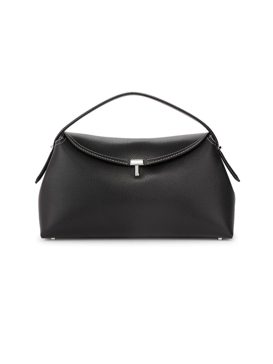 【TOTEME】Tフラップ ミニトートバッグ Mini T-Flap Naplack bag black – TOTEME