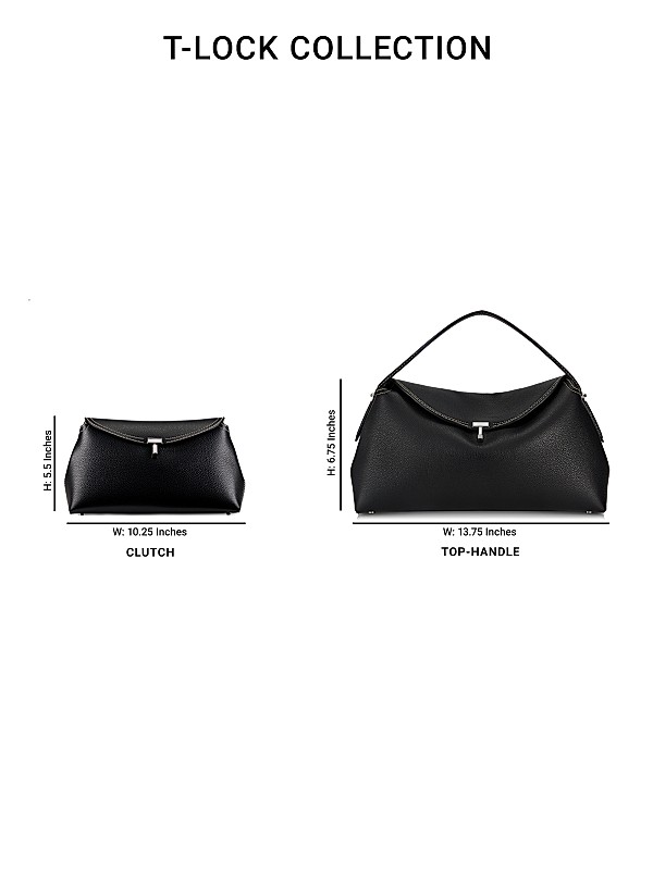Shop Toteme T-Lock Leather Top-Handle Bag | Saks Fifth Avenue Shop Toteme T-Lock Leather Top-Handle Bag | Saks Fifth Avenue