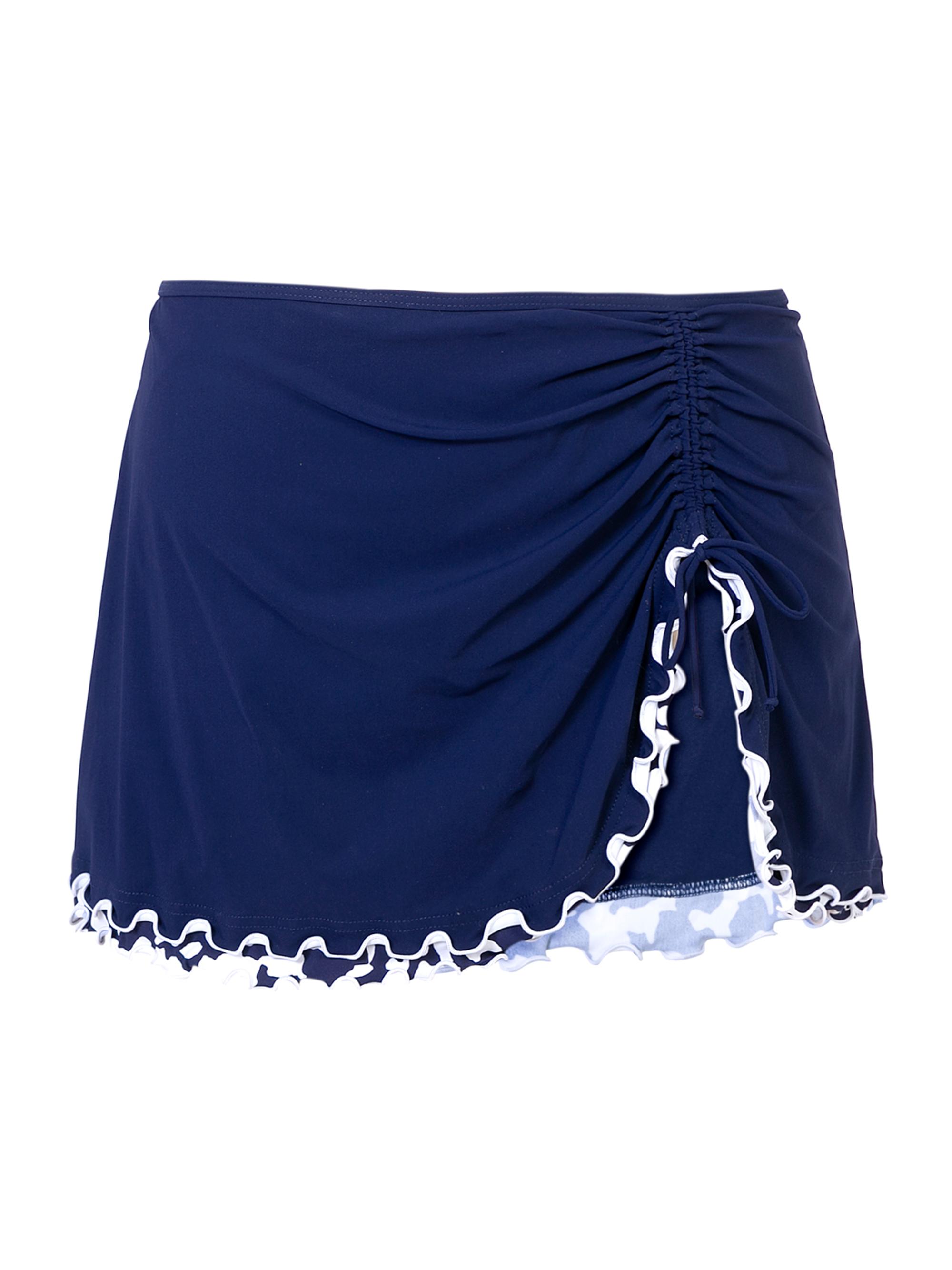 Gottex Swimwear Women's Drawstring Skirt Bikini Bottoms - Navy