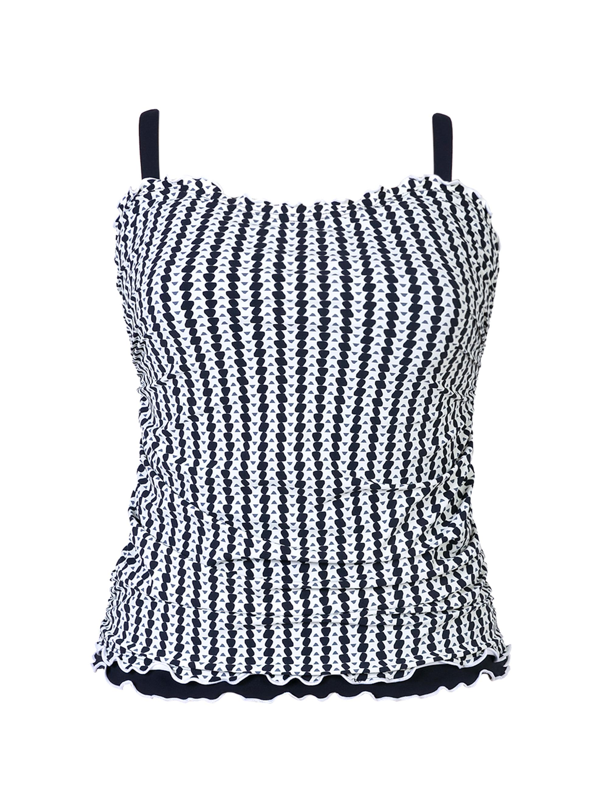 Gottex Swimwear Women's Geometric Underwire Tankini Top - Black