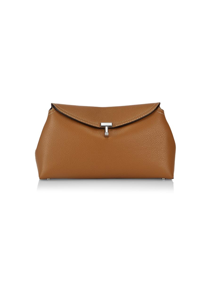 VIP【関税送料無料】希少 Toteme T-Lock clutch T-Lock leather clutch black – TOTEME