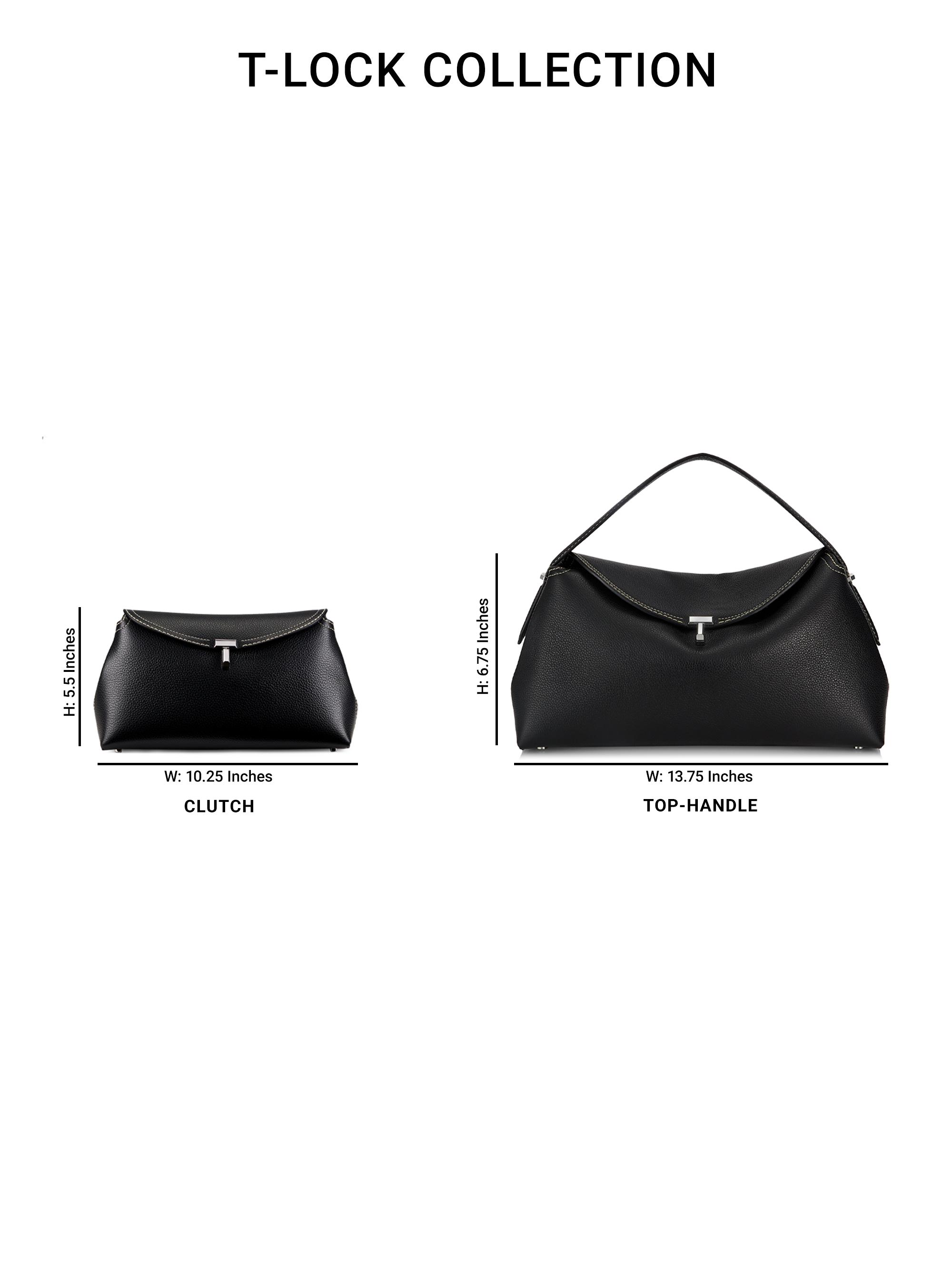 Toteme T-Lock Leather Clutch | Saks Fifth Avenue