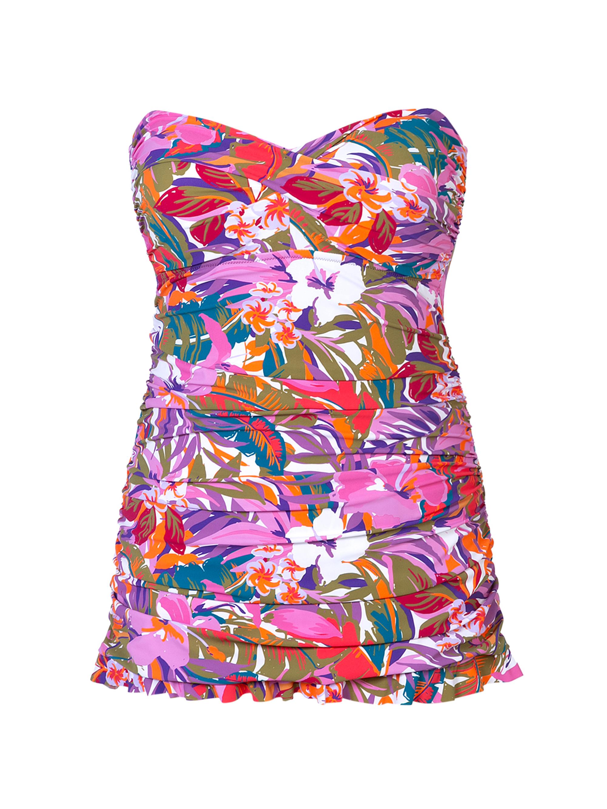 Gottex Swimwear Women's Floral Bandeau Swim Dress