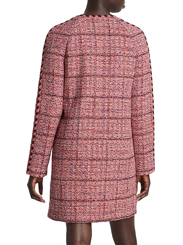 Shop St. John Slub Tweed Long Jacket | Saks Fifth Avenue Shop St. John Slub Tweed Long Jacket | Saks Fifth Avenue