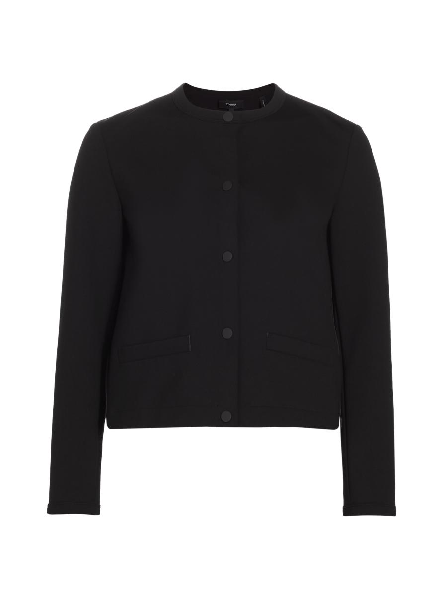 Theory Neoprene Crop Jacket | Saks Fifth Avenue