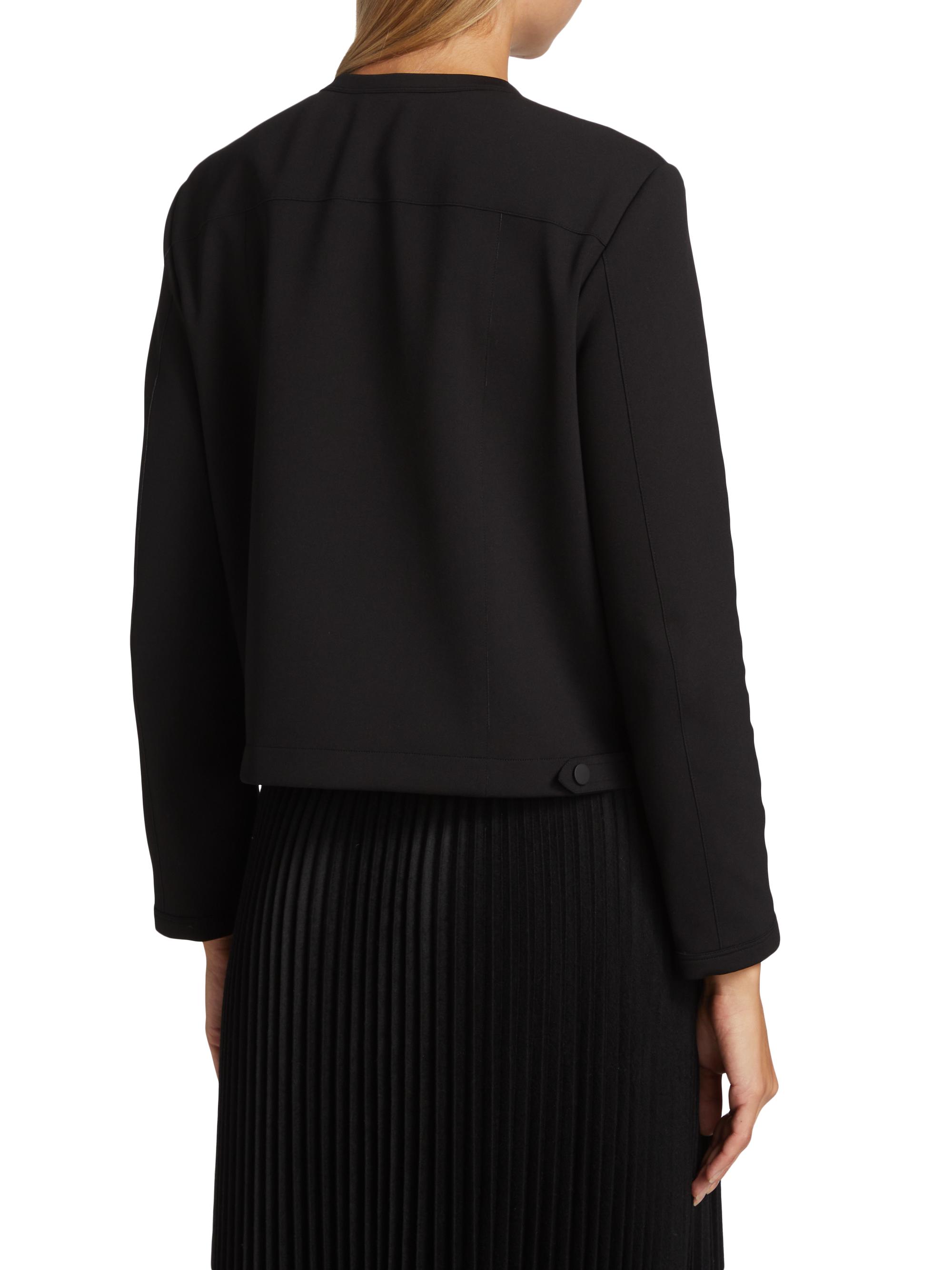 Theory Neoprene Crop Jacket | Saks Fifth Avenue