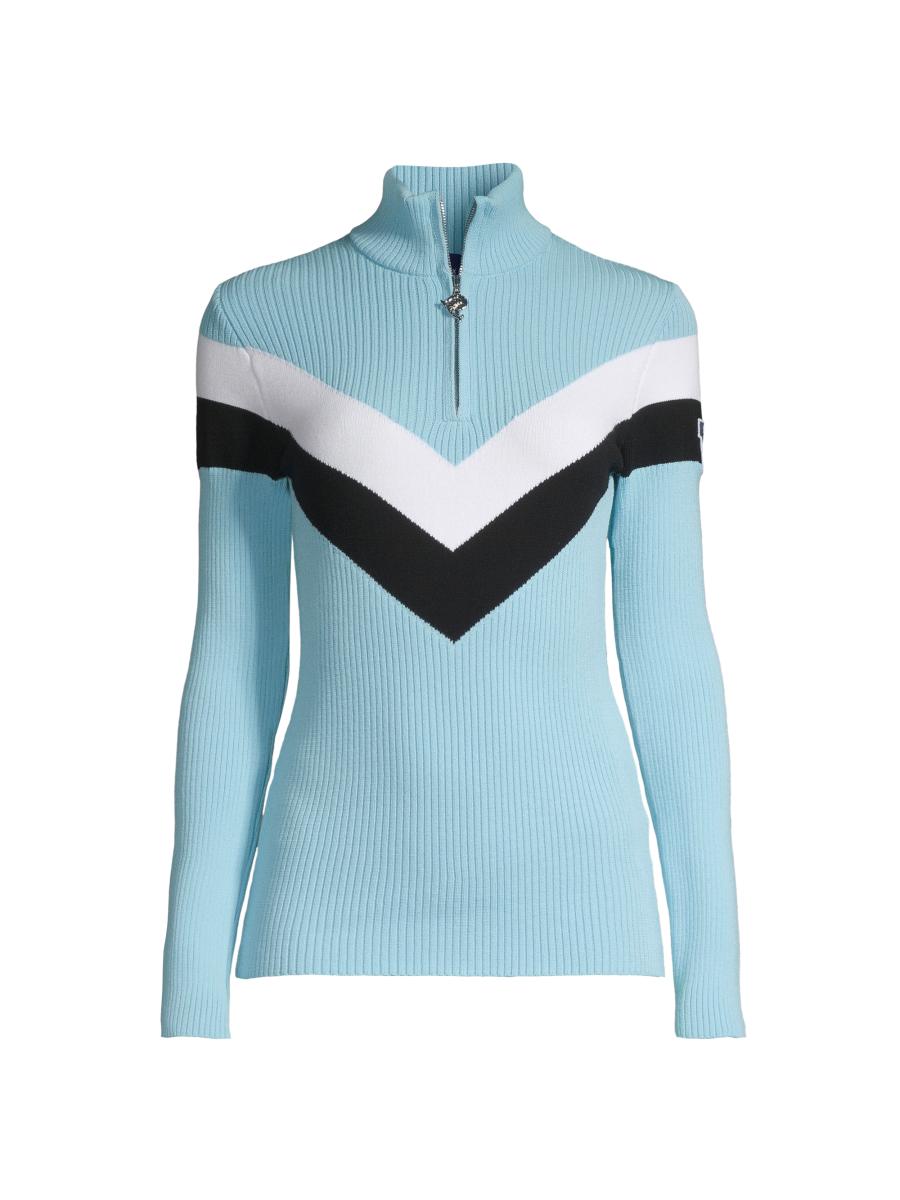 CHLOÉ + Fusalp zip-detailed ribbed-knit sweater | NET-A-PORTER