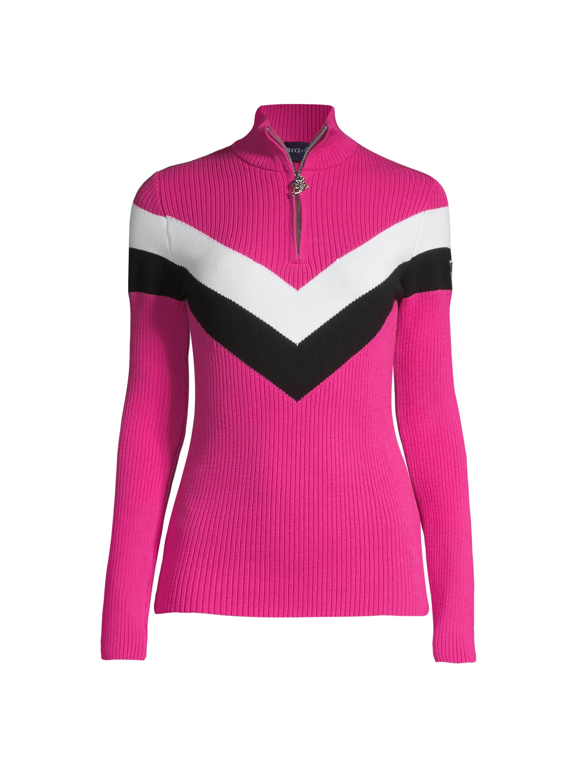 Fusalp Women's Pucci x  Victoire Quarter-Zip Sweater - Blue